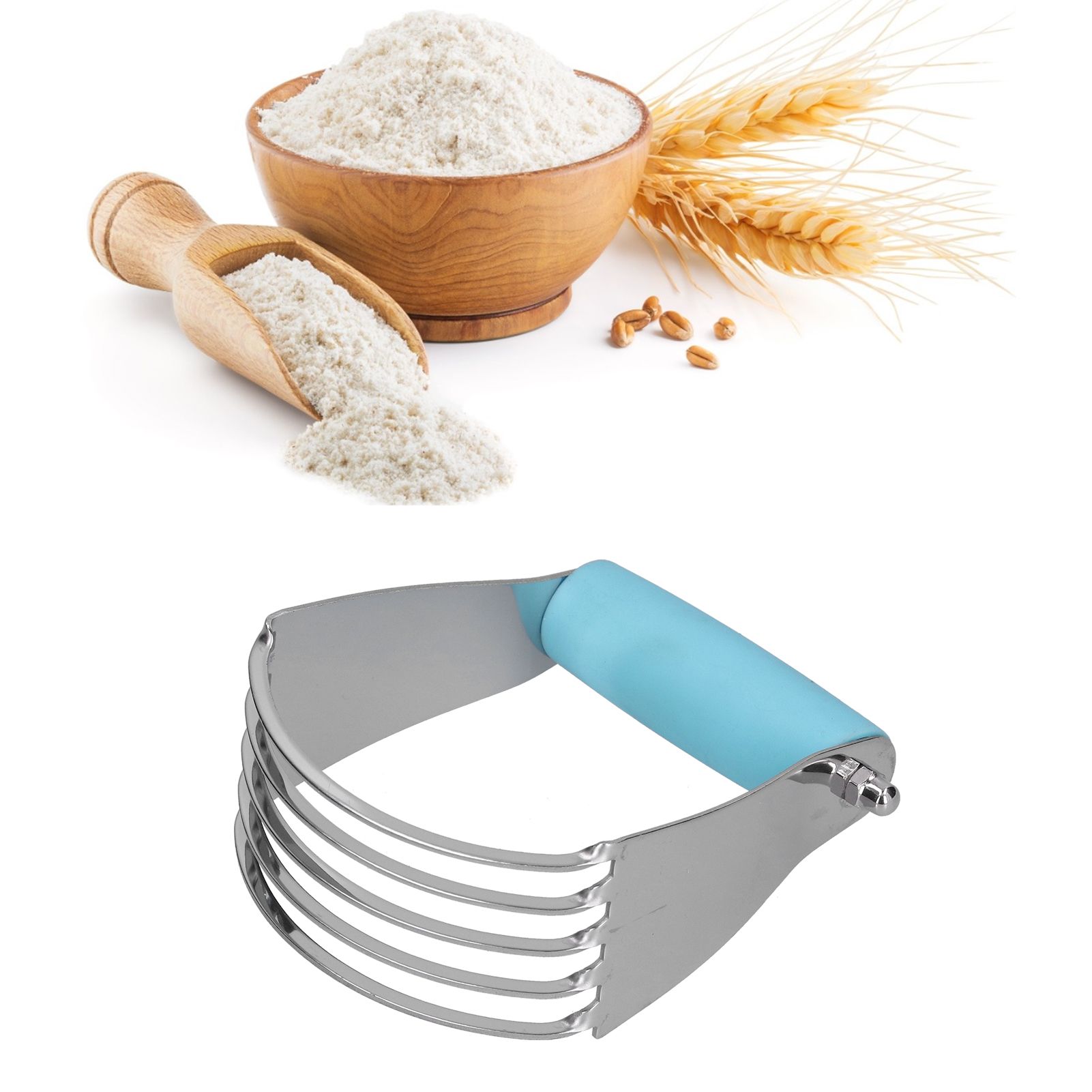Stainless Steel Dough Blender Pastry Blender and Dough Cutter Professional view 11