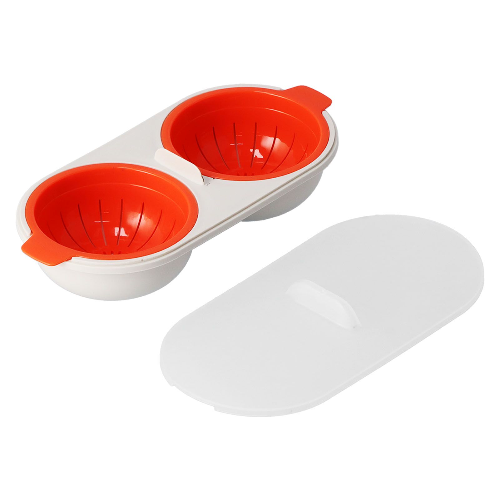 Microwave Egg Cooker Food Grade PP Removable Drain Basket Egg Cooker for view 2