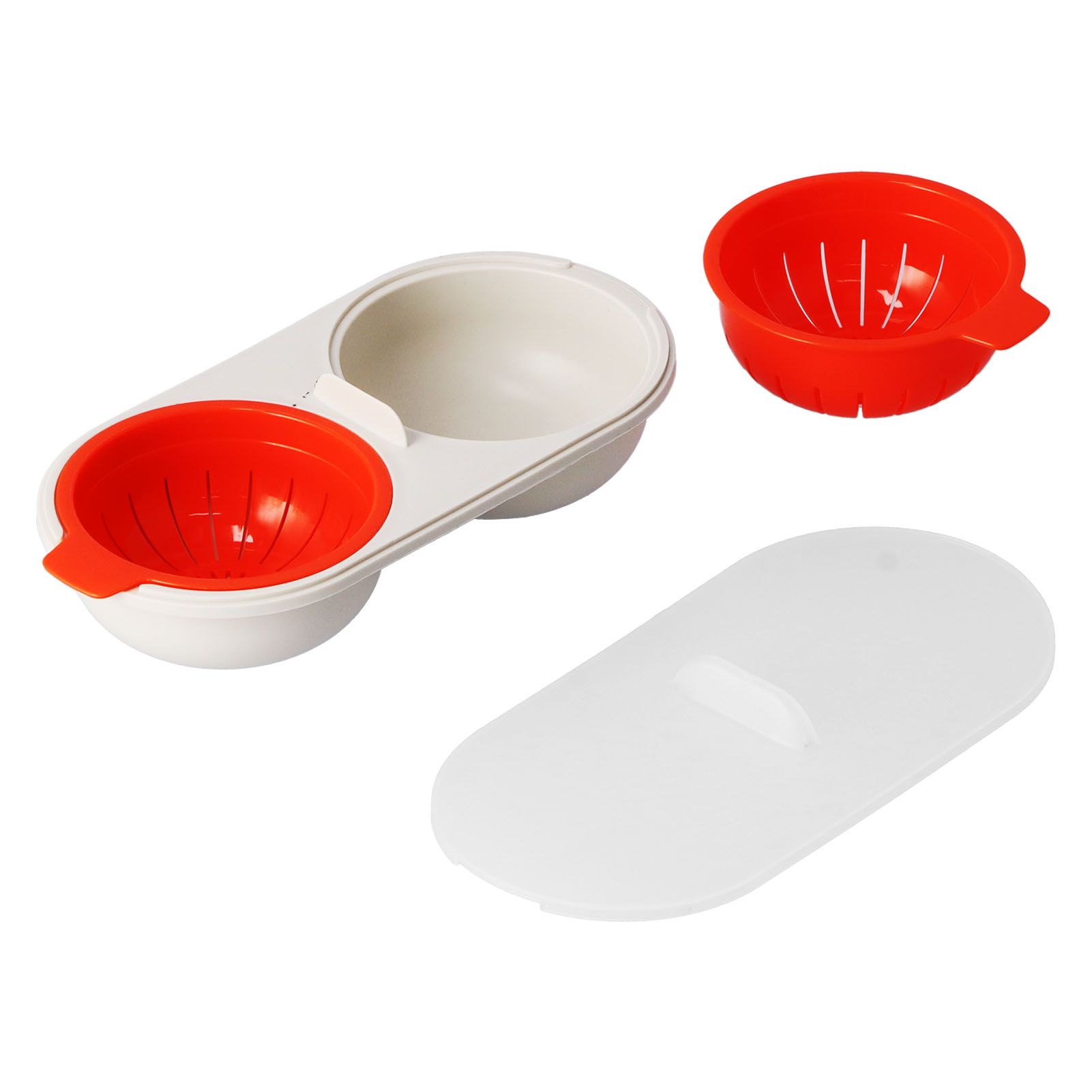 Microwave Egg Cooker Food Grade PP Removable Drain Basket Egg Cooker for view 7
