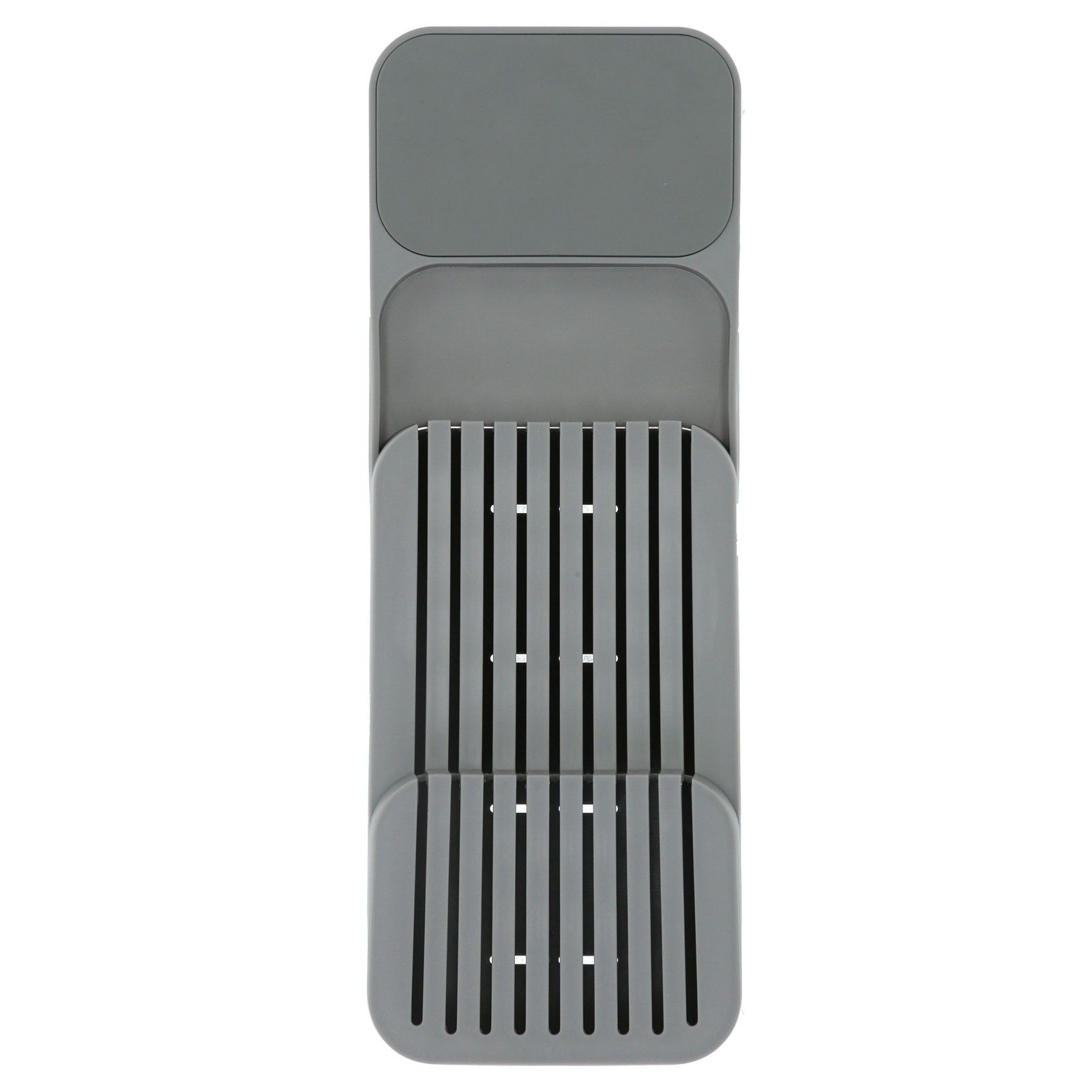 Kitchen Knife Drawer Tray Grey Knives Storage Rack Organizer for Home Kitchen view 2