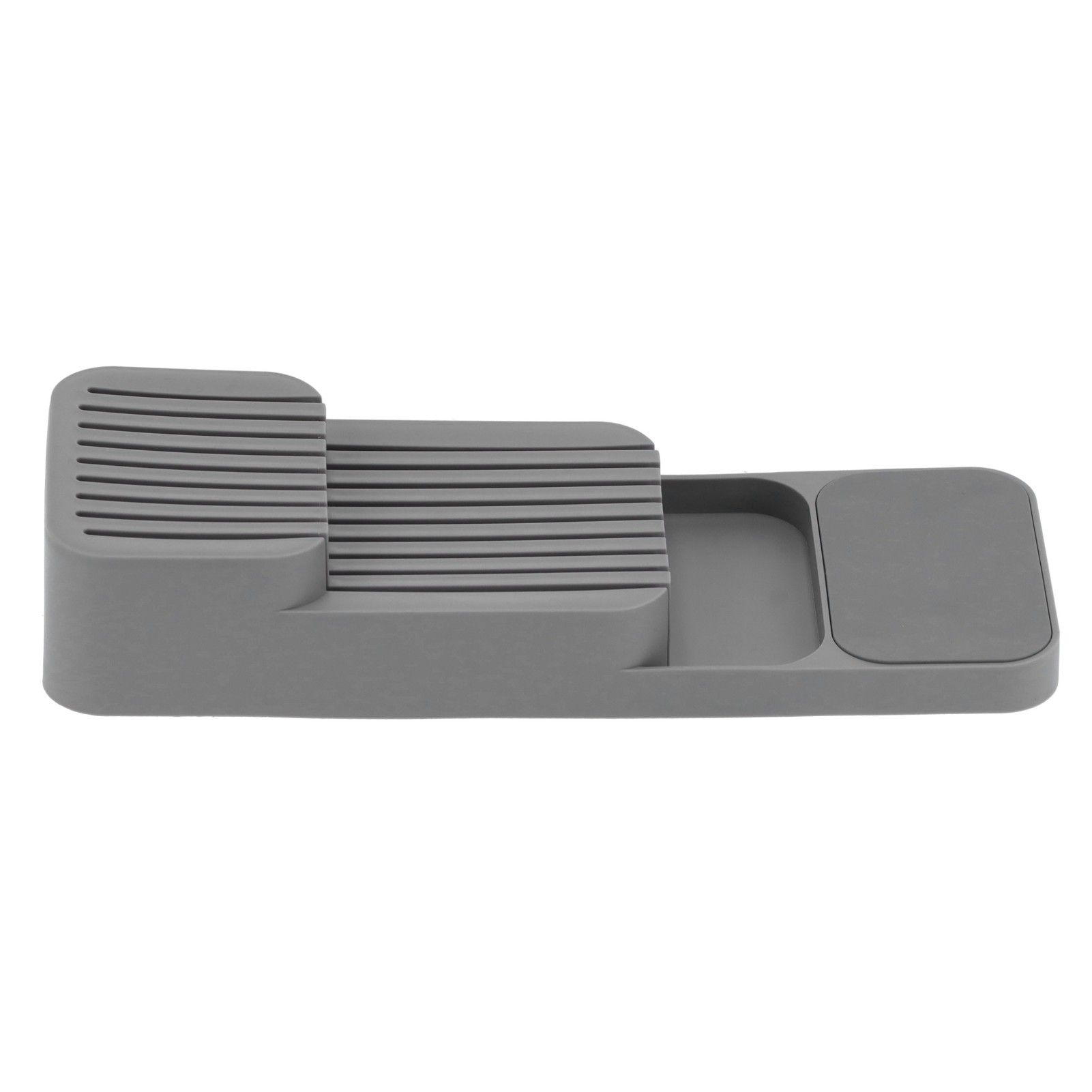 Kitchen Knife Drawer Tray Grey Knives Storage Rack Organizer for Home Kitchen view 5