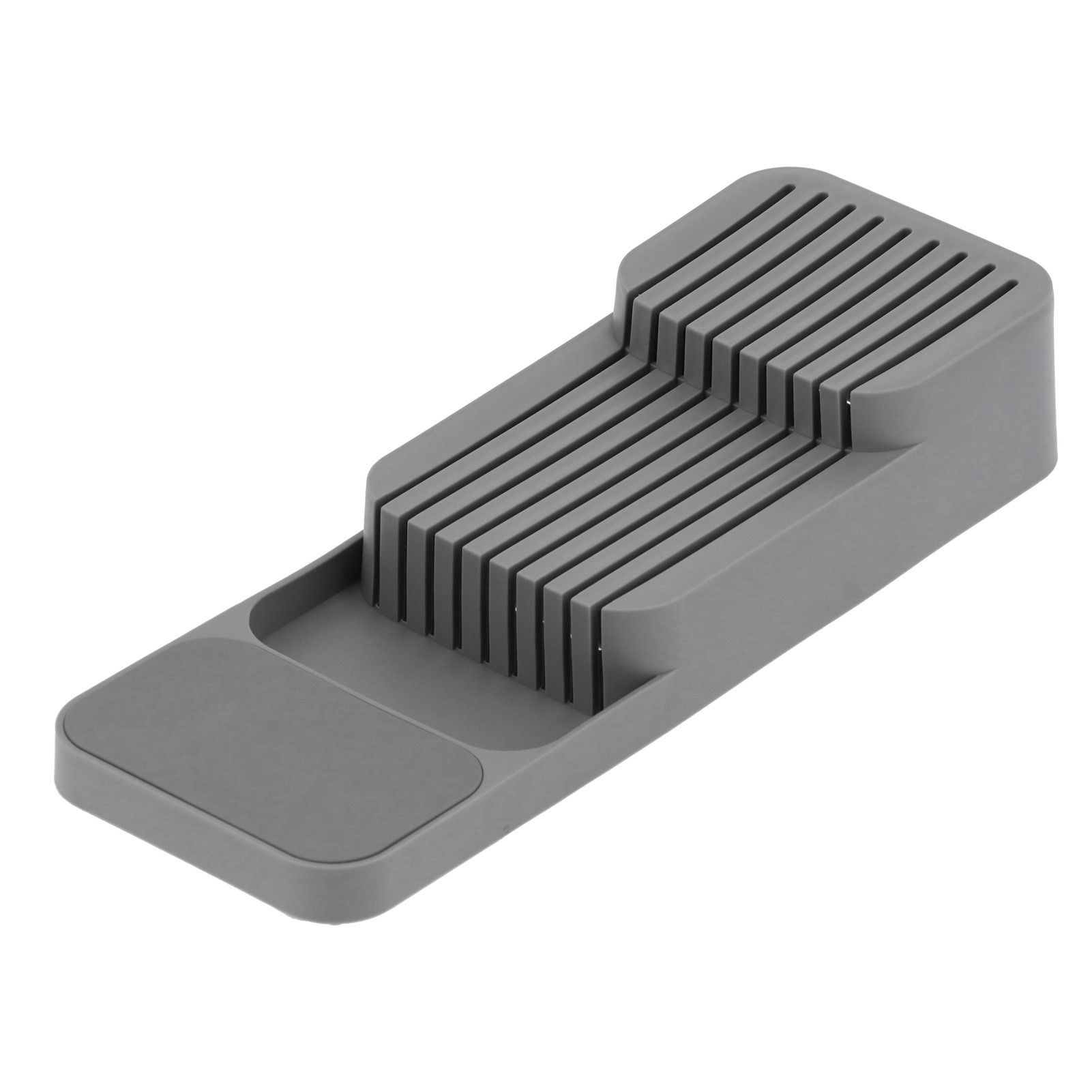 Kitchen Knife Drawer Tray Grey Knives Storage Rack Organizer for Home Kitchen view 6