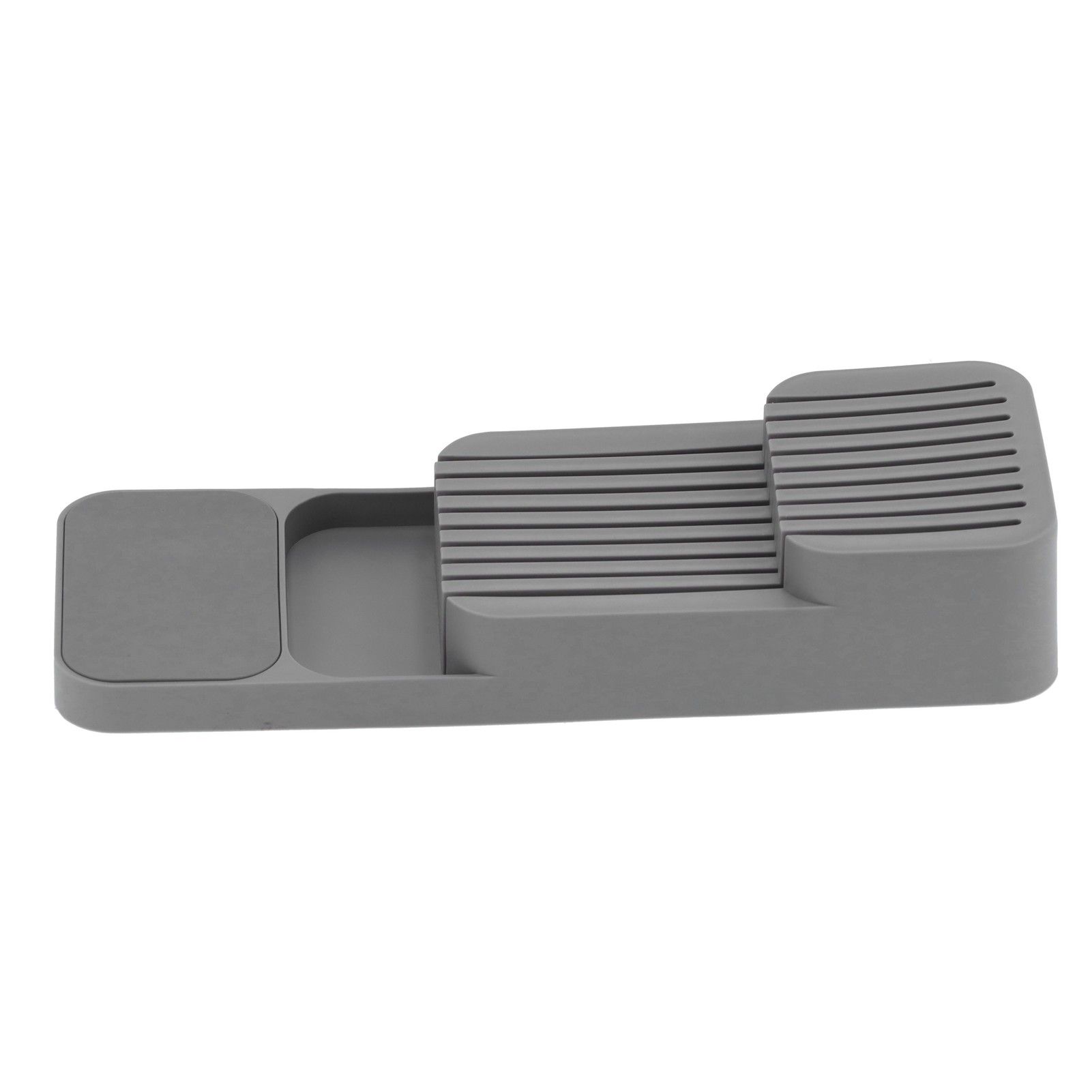Kitchen Knife Drawer Tray Grey Knives Storage Rack Organizer for Home Kitchen view 7