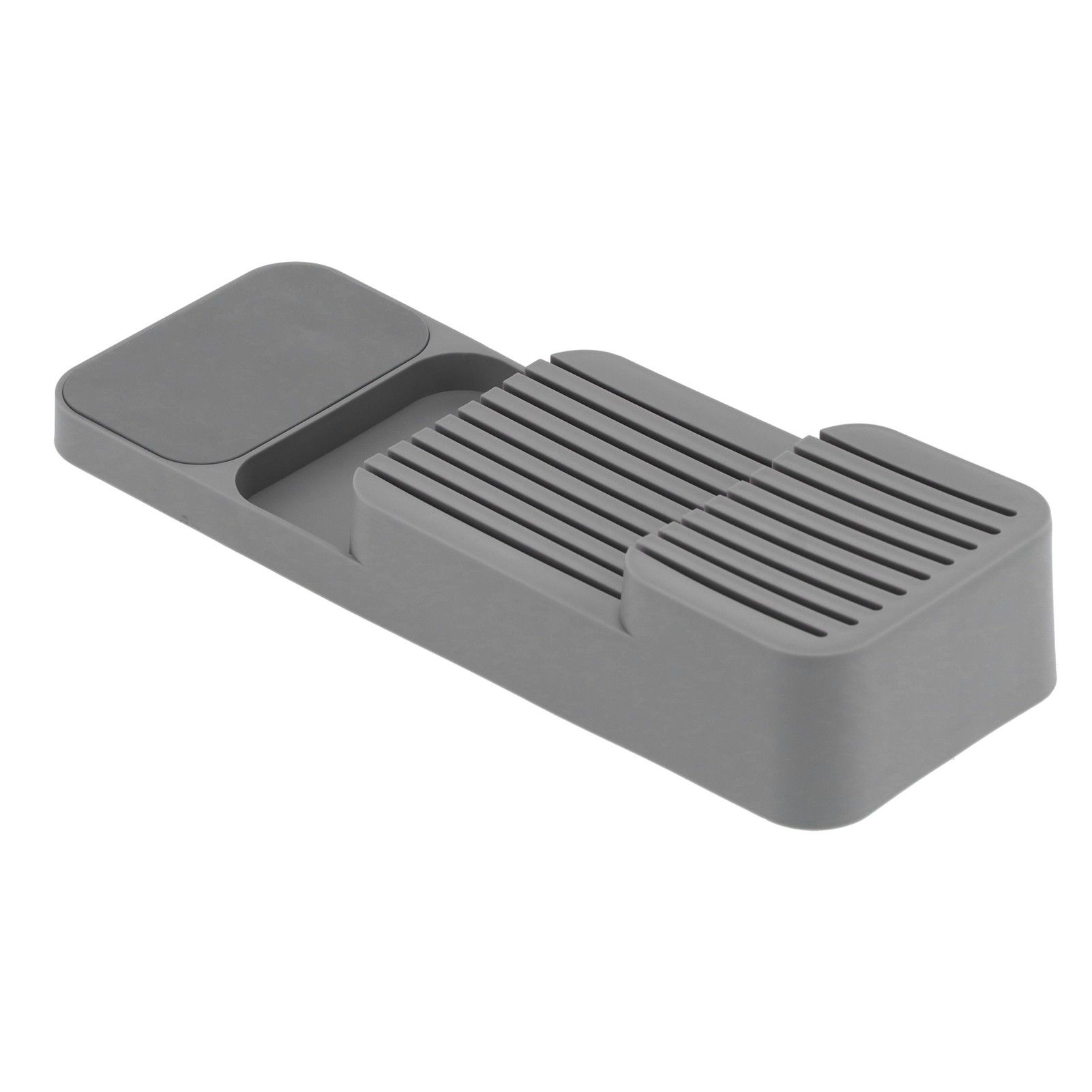 Kitchen Knife Drawer Tray Grey Knives Storage Rack Organizer for Home Kitchen view 8