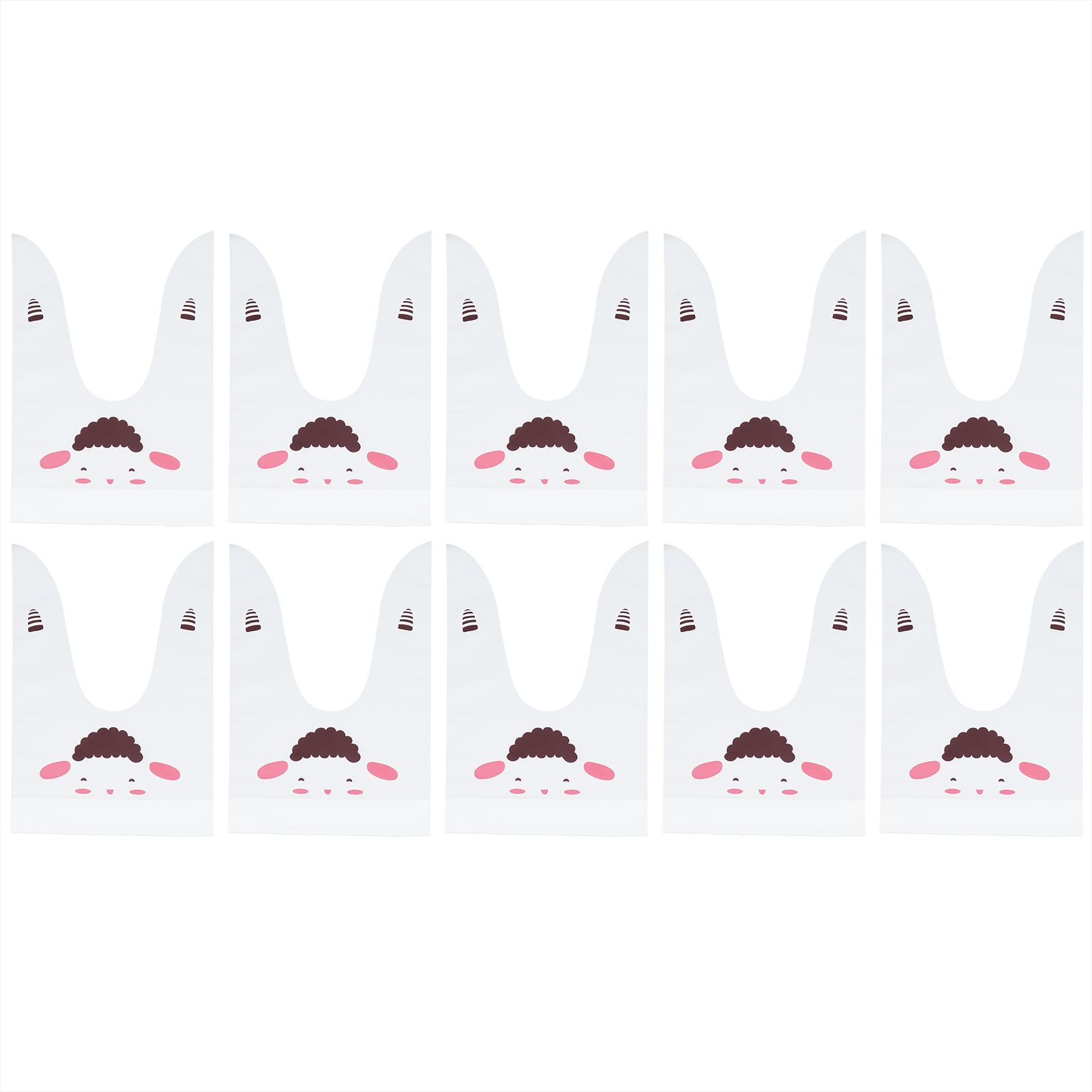 10Pcs Baking Bag DIY Long Ear Sweet Candies Cranberry Cookies Packing Bag for view 2
