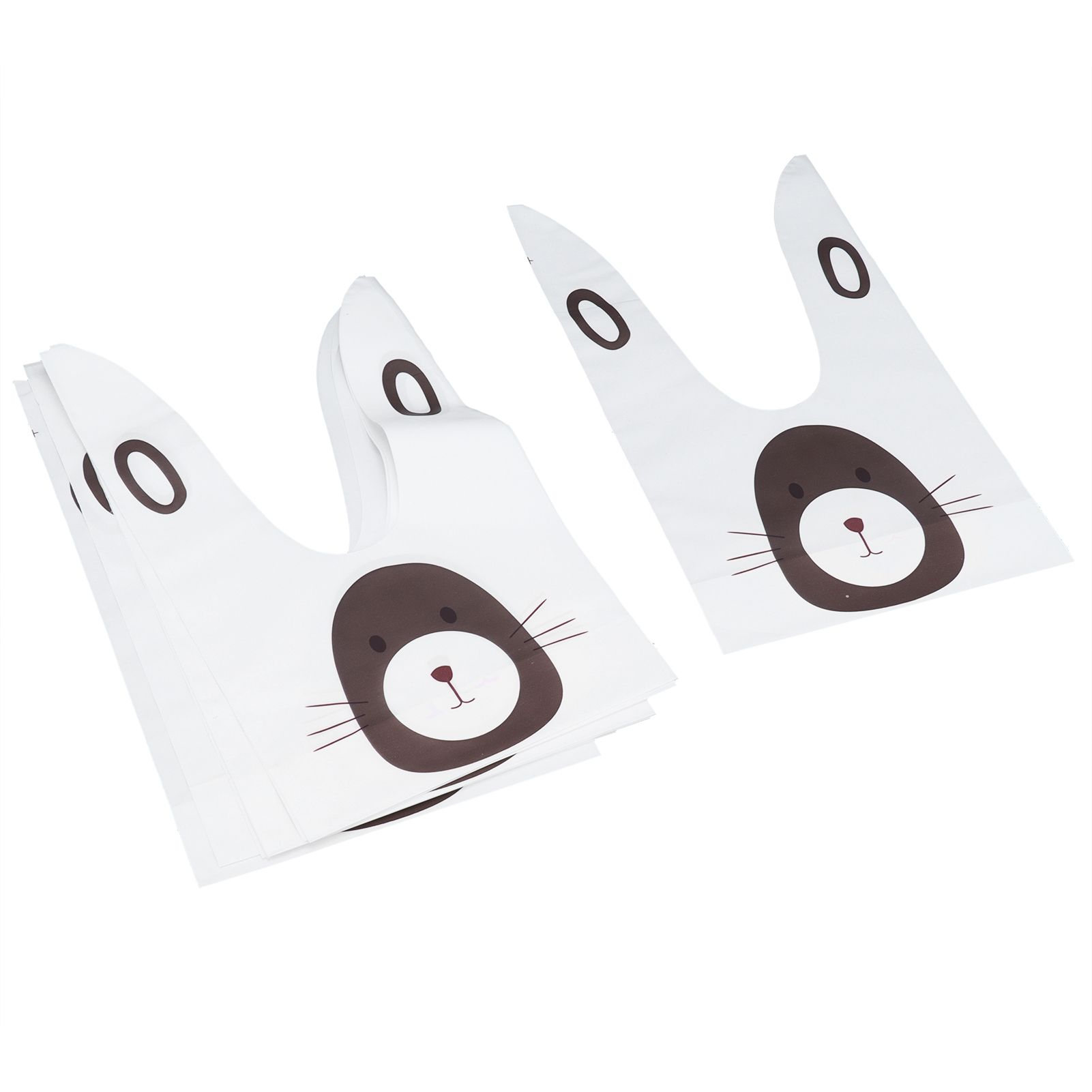 10Pcs Baking Bag DIY Long Ear Sweet Candies Cranberry Cookies Packing Bag for view 2