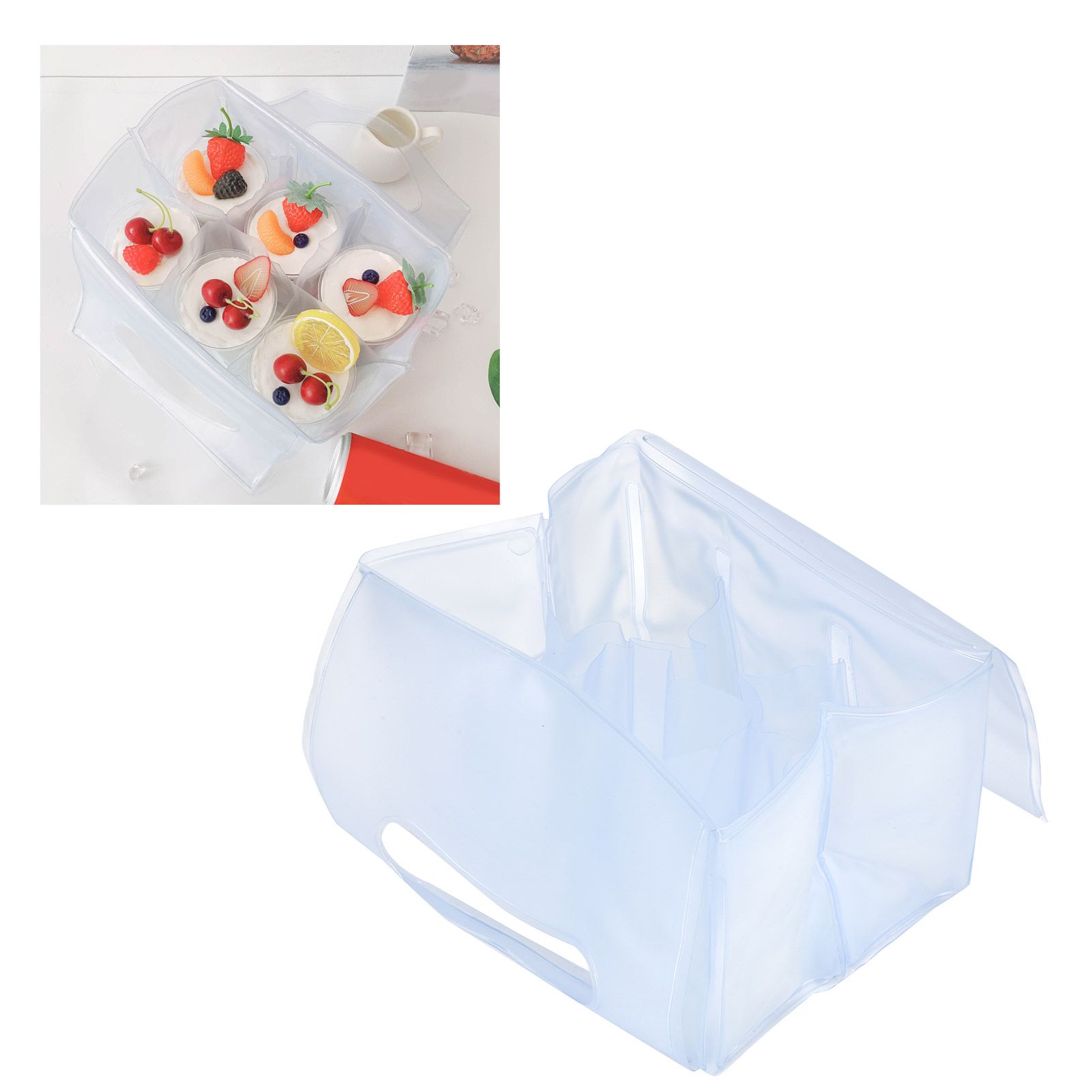 6‑Grid Ice Bag Portable Beverage Beer Cup Cake Ice Cubes Cooling Storage Bag view 12