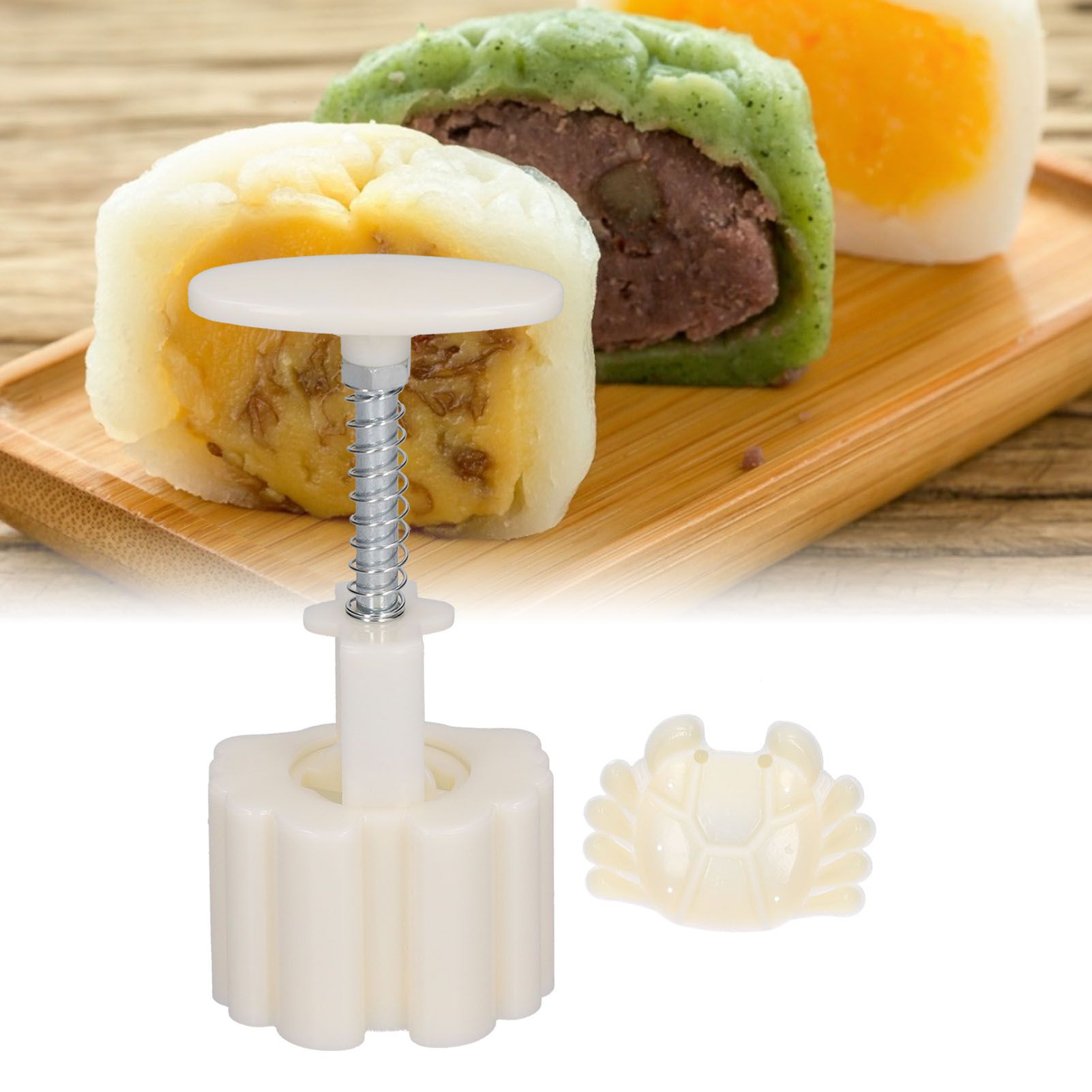 MidAutumn Festival HandPress Mooncake Mold 3D CrabShaped Moon Cake Mold for Home view 11