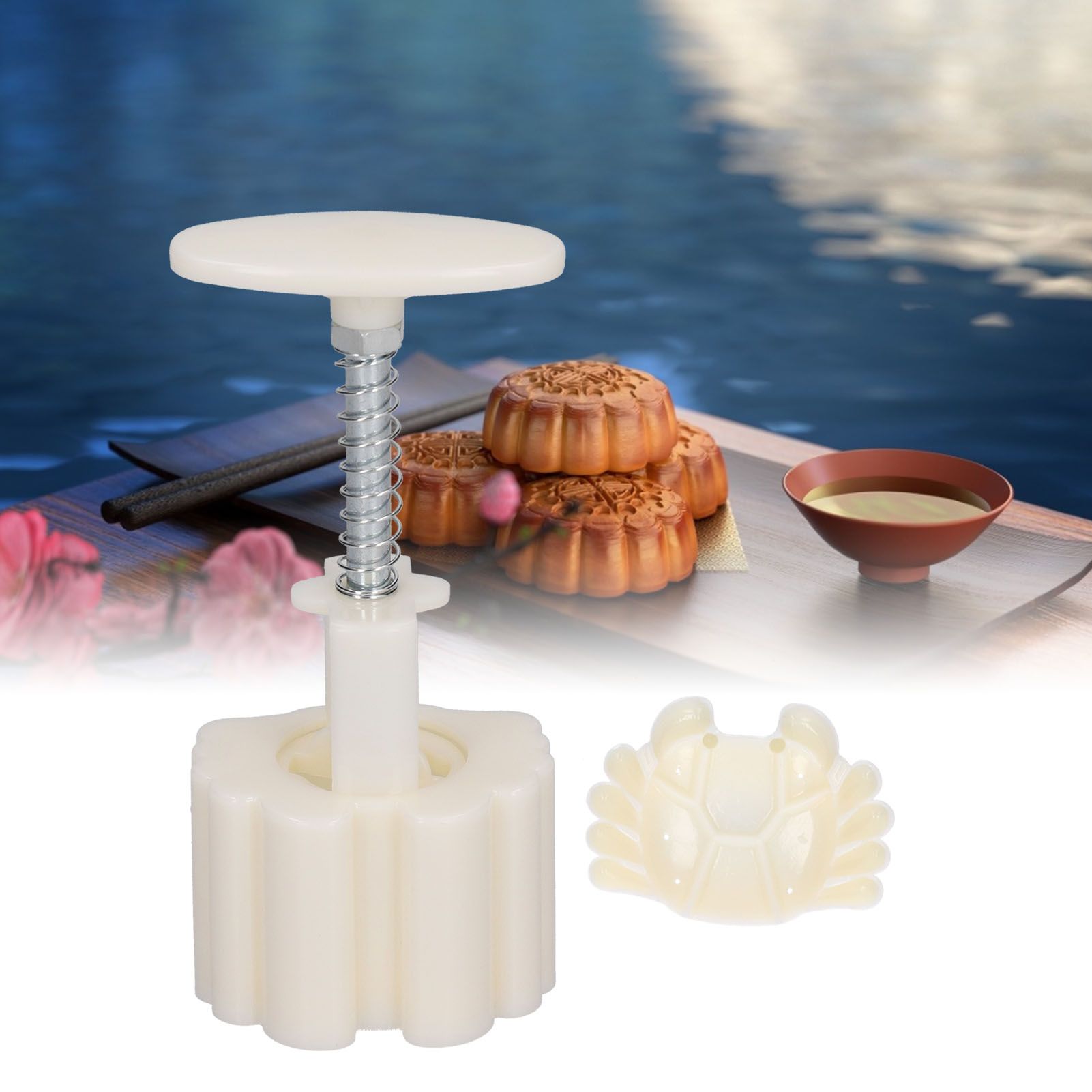 MidAutumn Festival HandPress Mooncake Mold 3D CrabShaped Moon Cake Mold for Home view 12