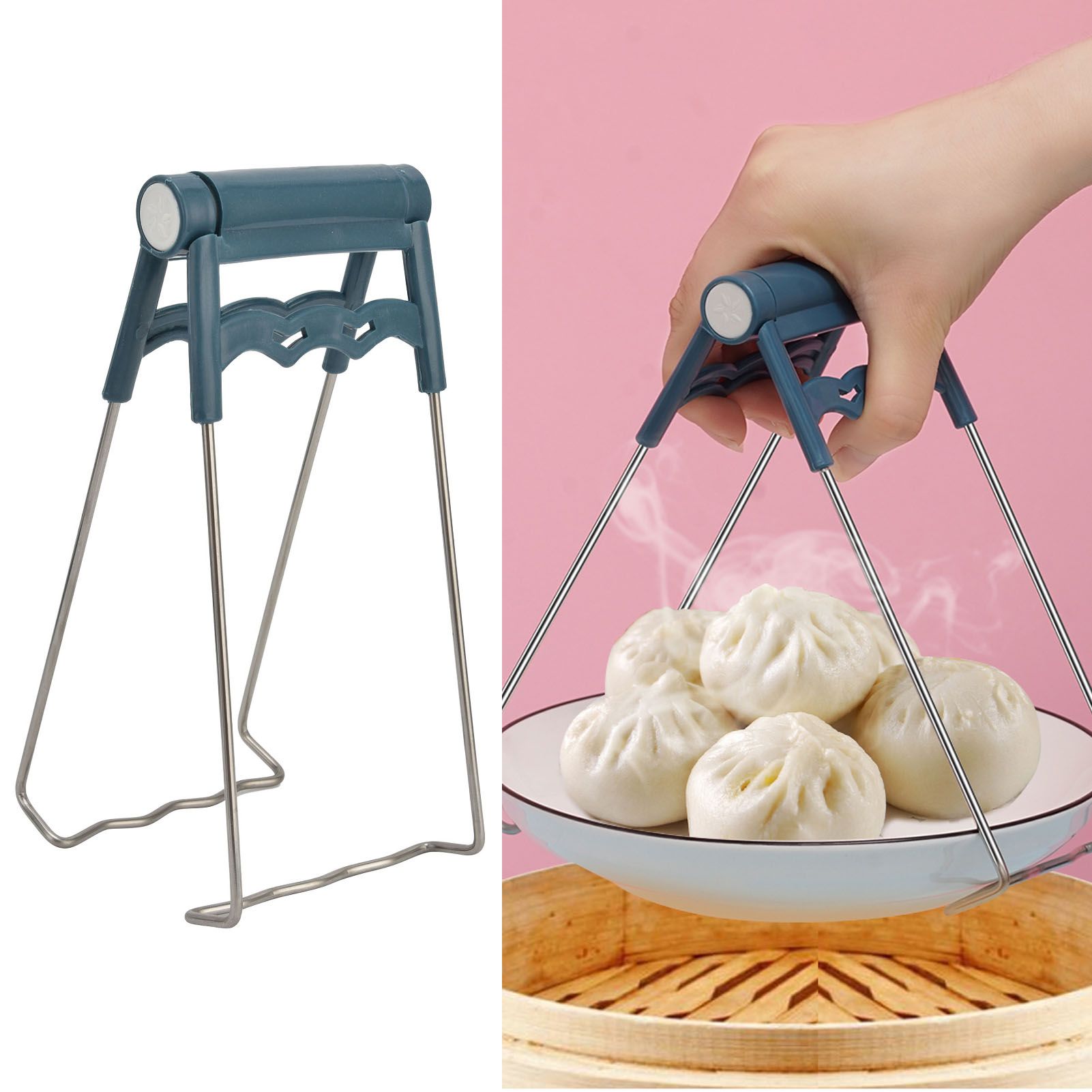 Plate Lifter Stainless Steel Silicone PP Material AntiScald Plate Gripper for view 11