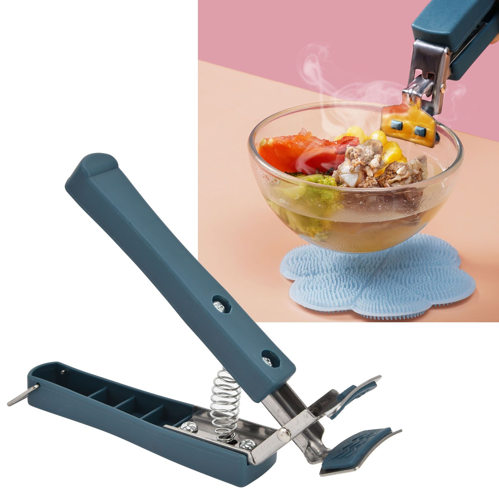 Plate Lifter Stainless Steel Silicone PP Material AntiScald Plate Gripper for view 12
