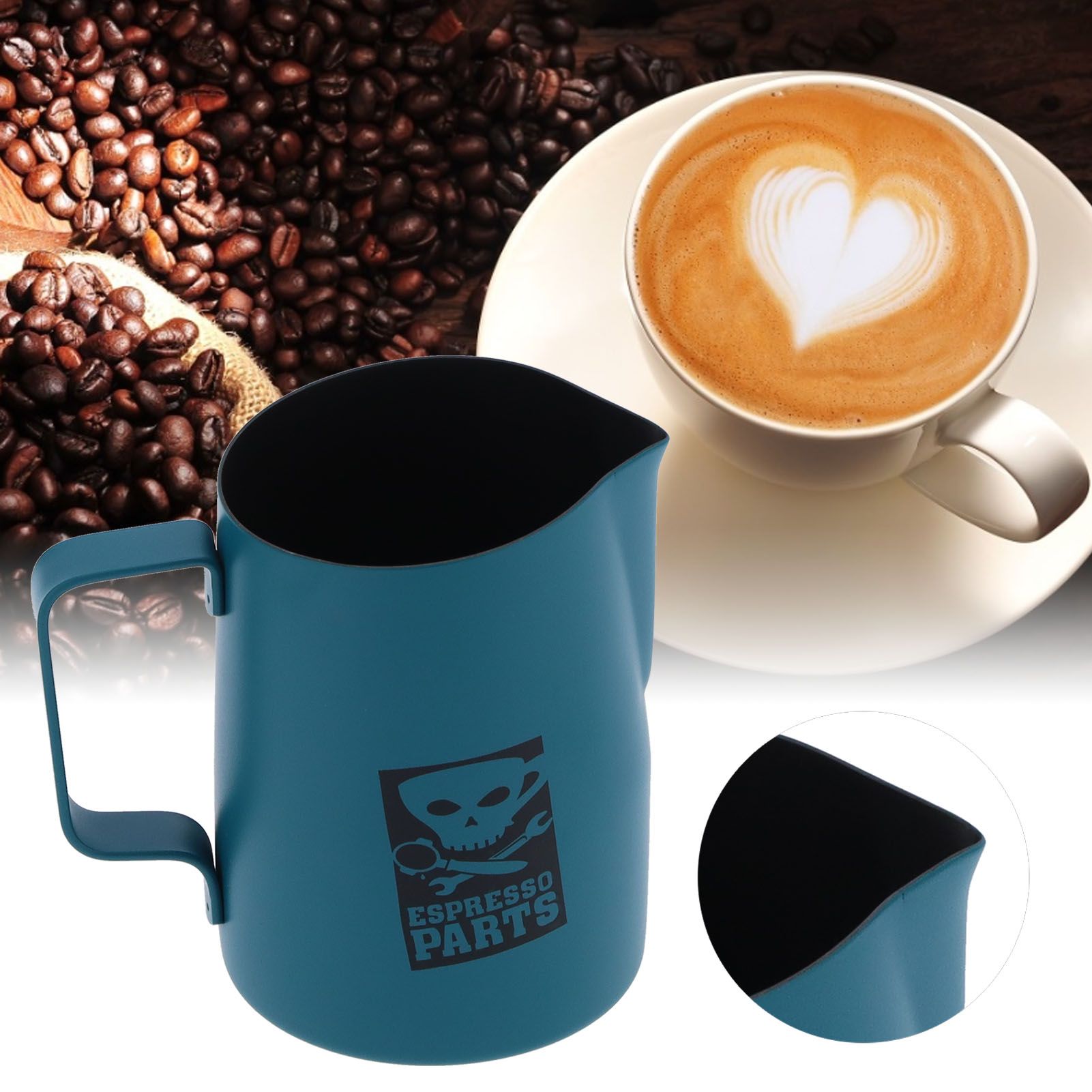 Milk Frother Cup Stainless Steel Thickened Milk Coffee Frothing Cup Mug for view 11