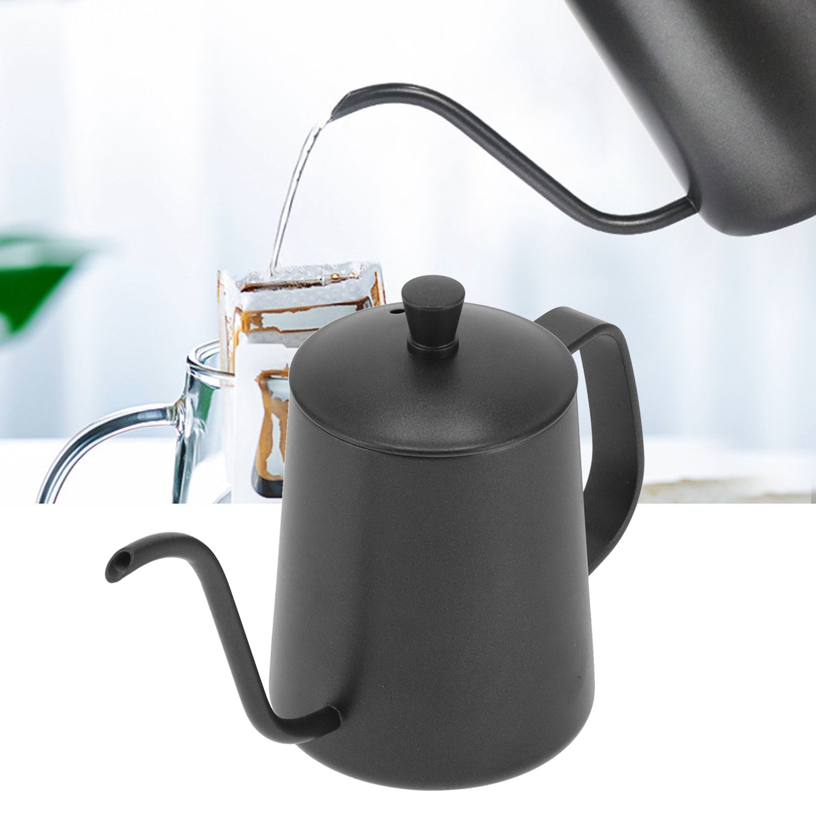 350ml Gooseneck Coffee Kettle 304 Stainless Steel Long Spout Tea Pot for Home view 11