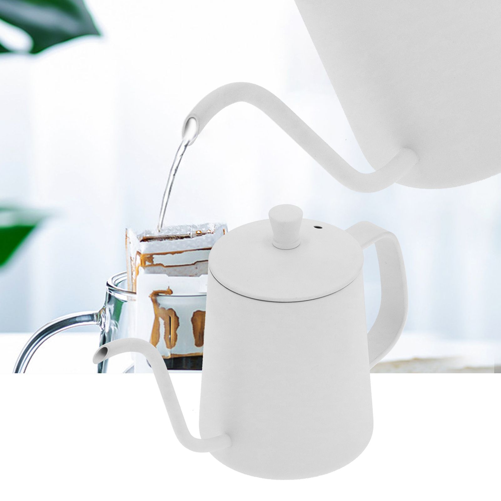 350ml Gooseneck Coffee Kettle 304 Stainless Steel Long Spout Tea Pot for Home view 11