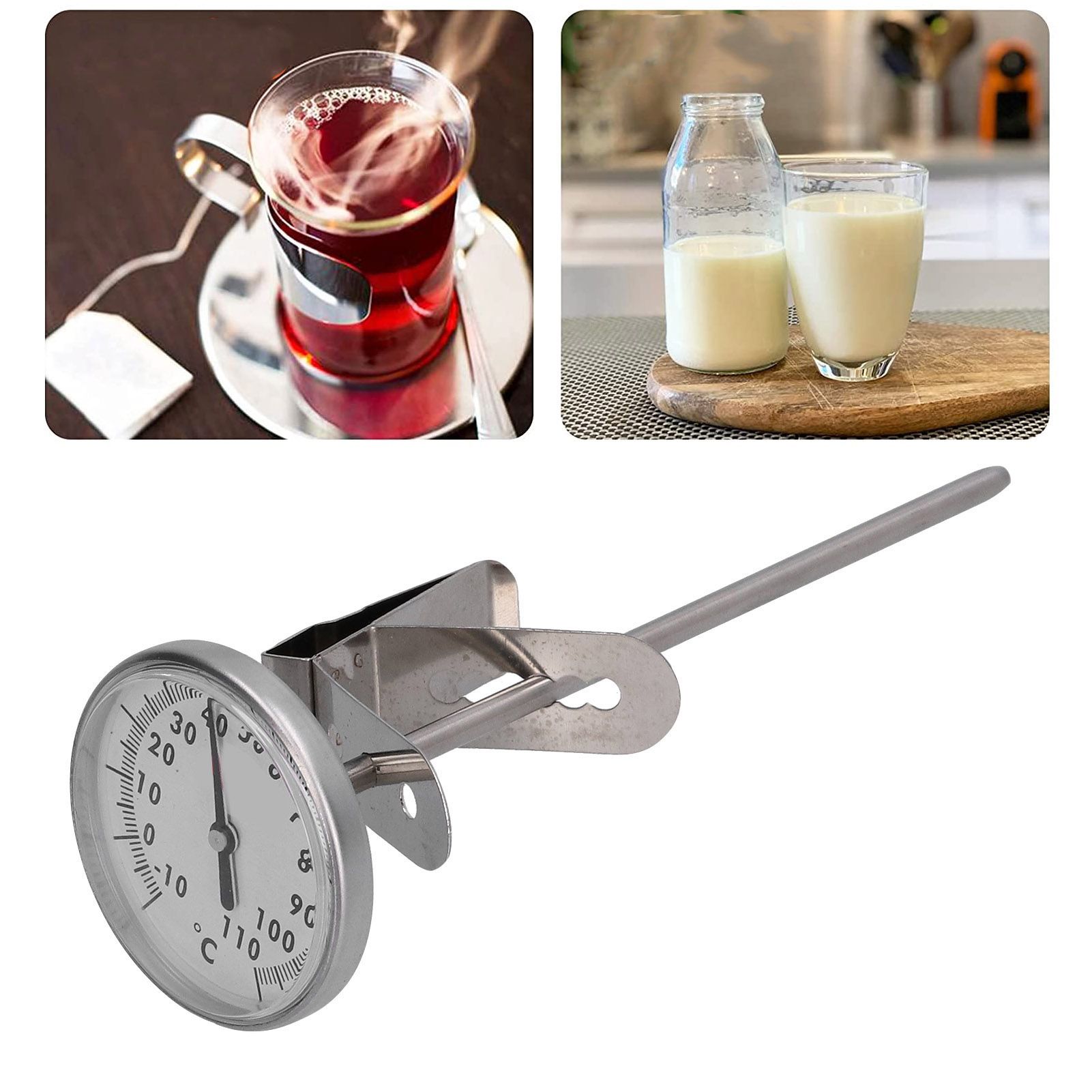 Coffee Thermometer Stainless Steel Food Making Milk Thermometer for Kitchen view 12