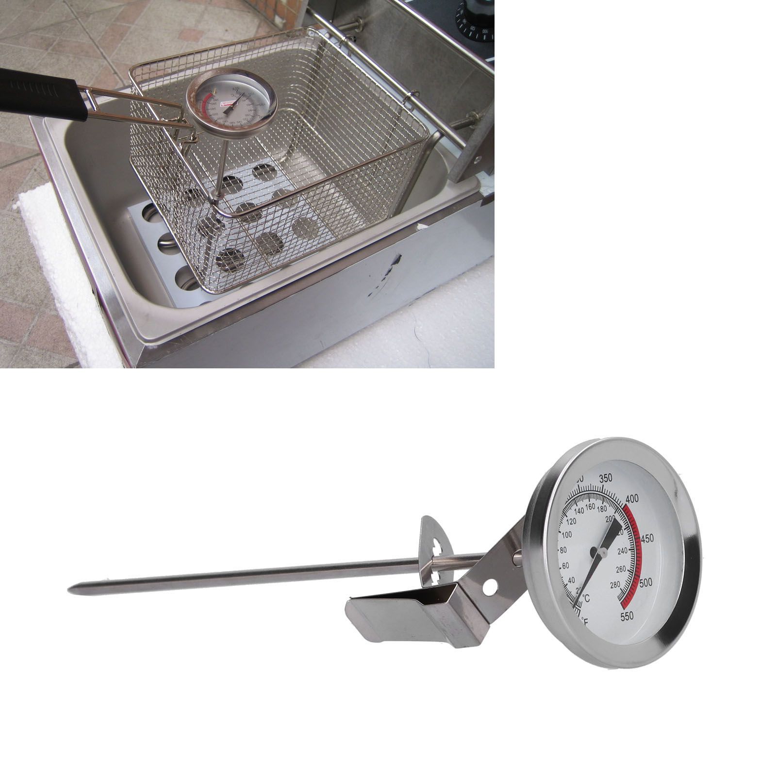 Stainless Steel Frying Thermometer Milk Tea Coffee Fryer High Temperature view 11