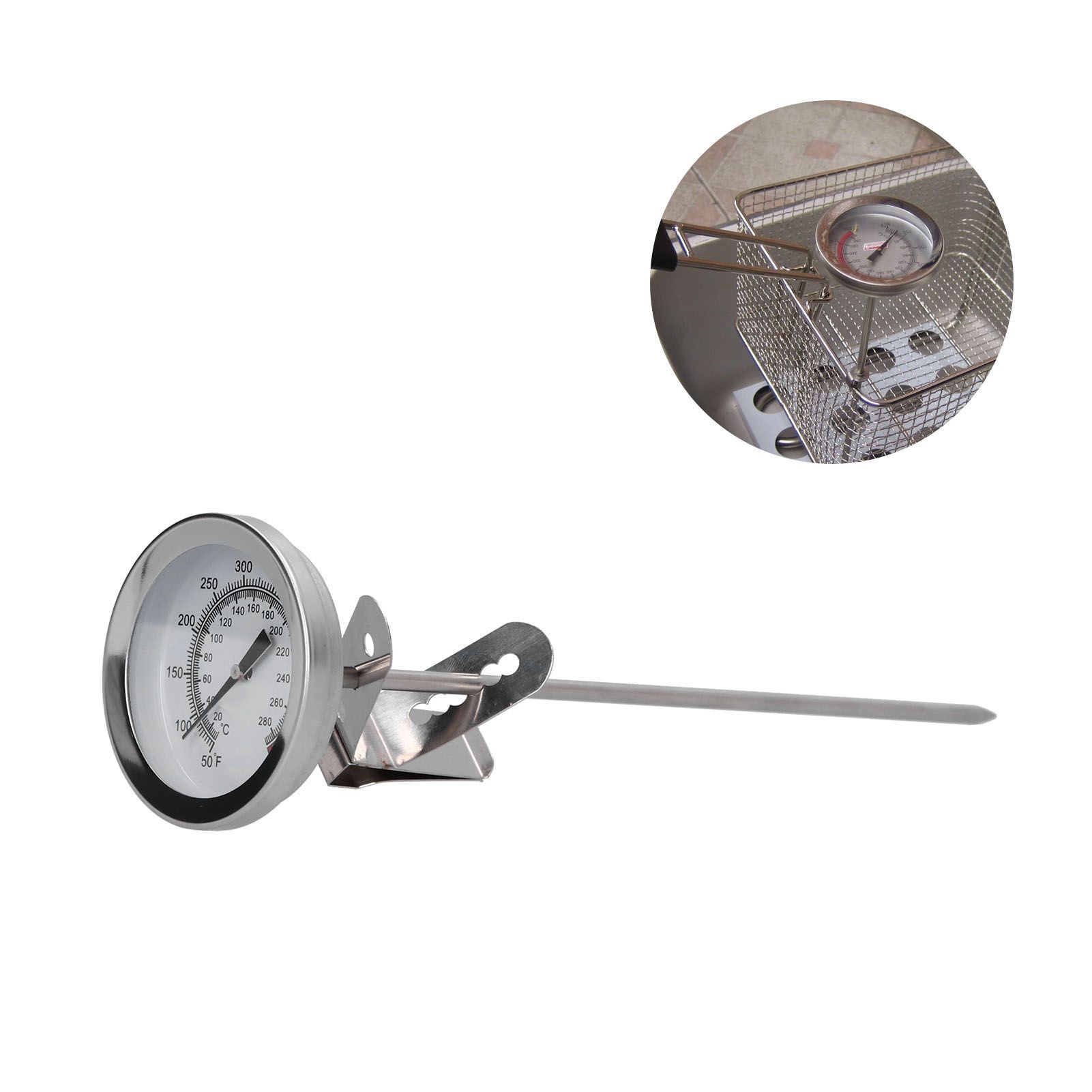 Stainless Steel Frying Thermometer Milk Tea Coffee Fryer High Temperature view 12