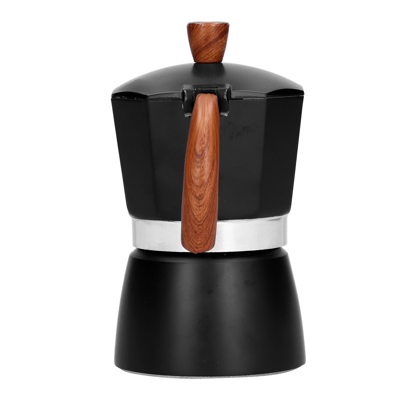 Aluminum Alloy Moka Pot Portable Coffee Pot with Heat Insulation Handle for view 6
