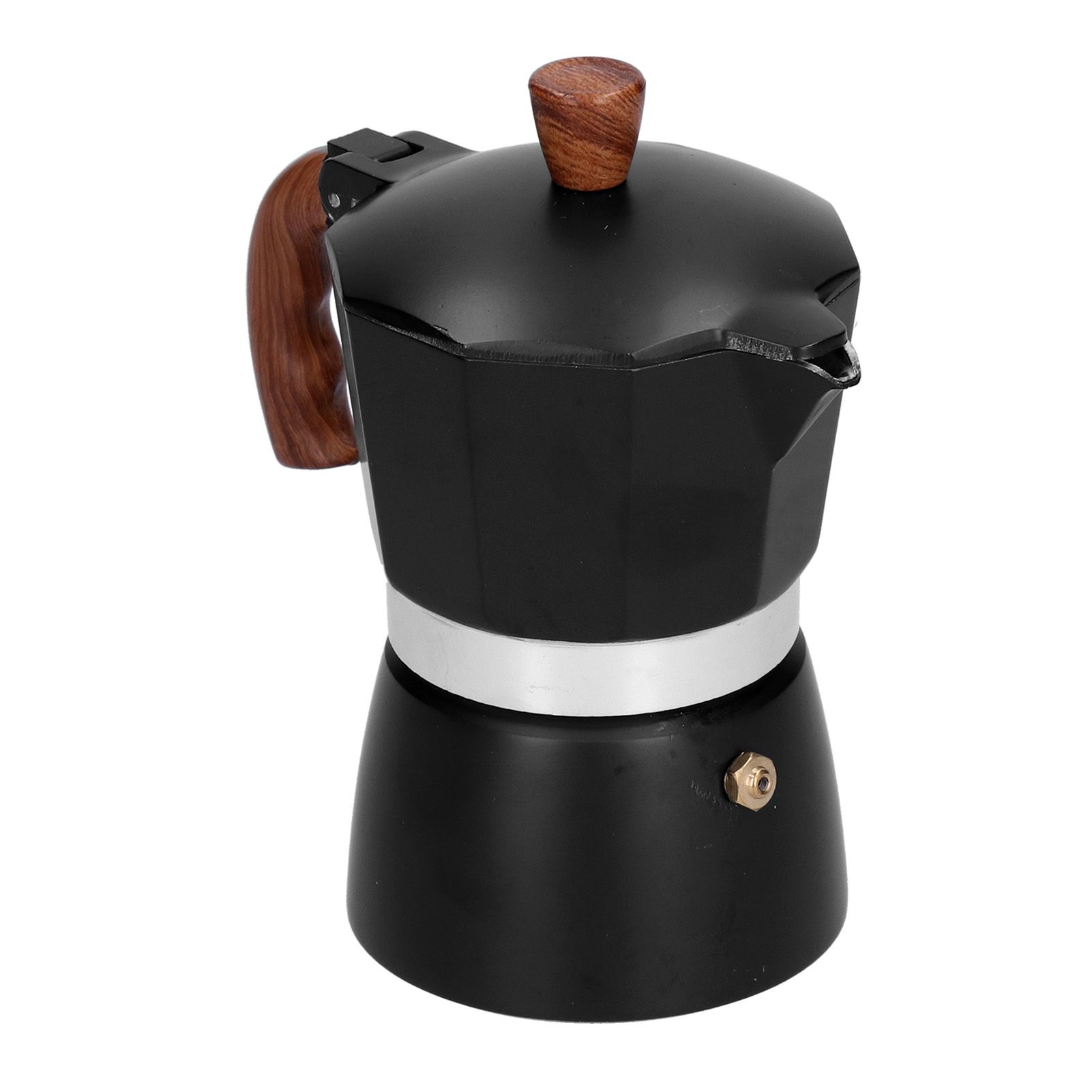 Aluminum Alloy Moka Pot Portable Coffee Pot with Heat Insulation Handle for view 7