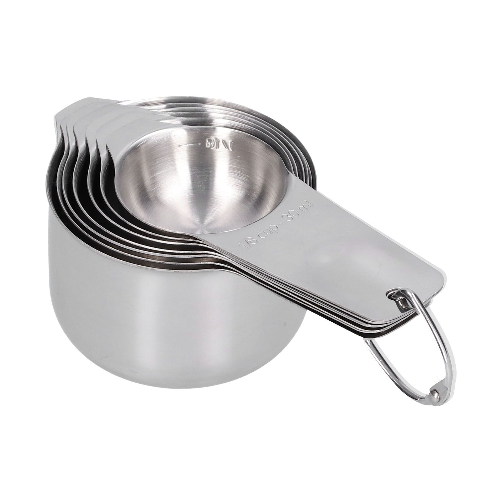 7Pcs/Set Stainless Steel Measuring Cup with Scale Measuring Spoon Baking Tool