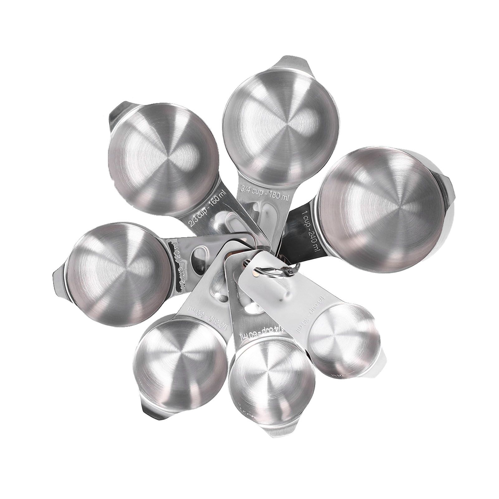 7Pcs/Set Stainless Steel Measuring Cup with Scale Measuring Spoon Baking Tool view 4