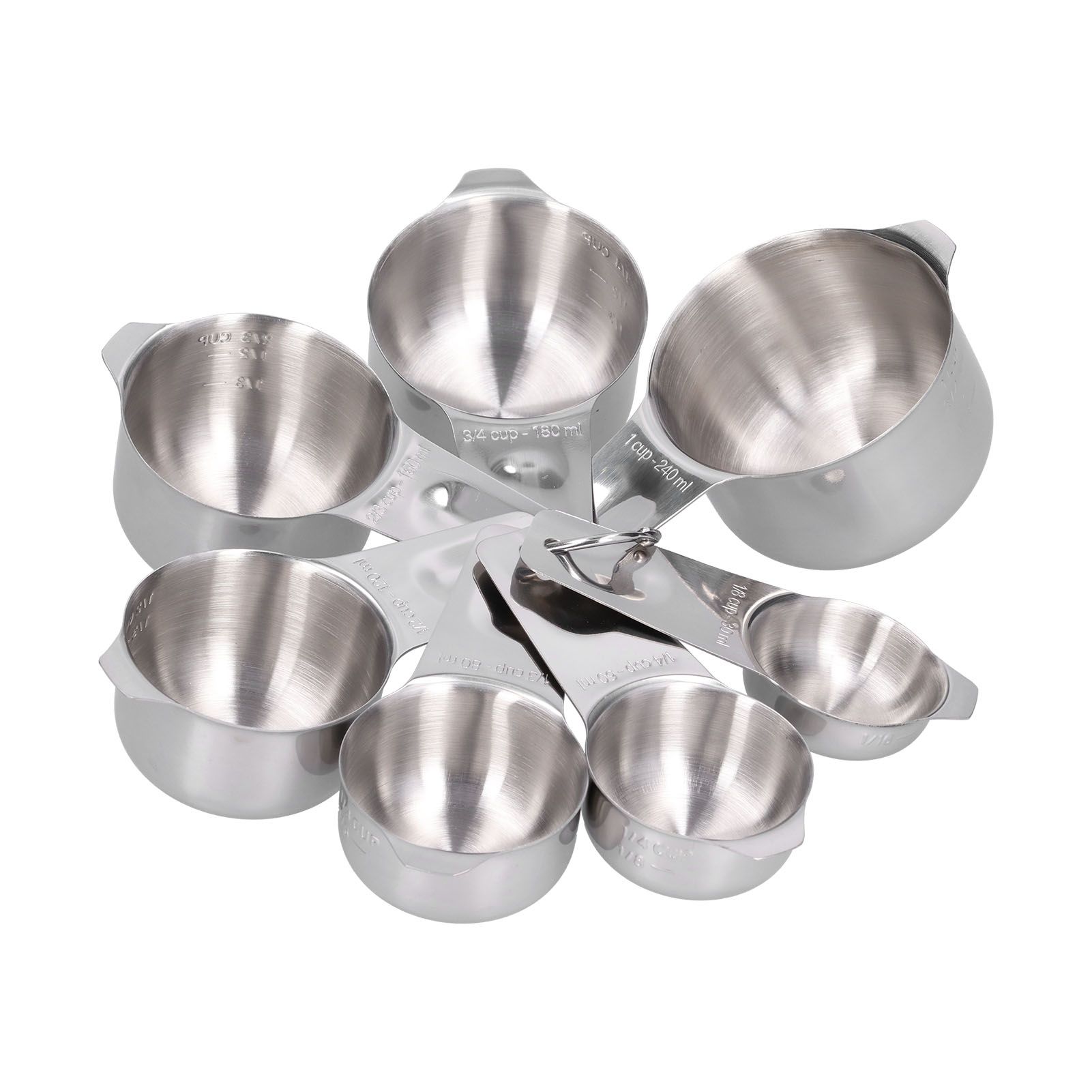 7Pcs/Set Stainless Steel Measuring Cup with Scale Measuring Spoon Baking Tool view 5