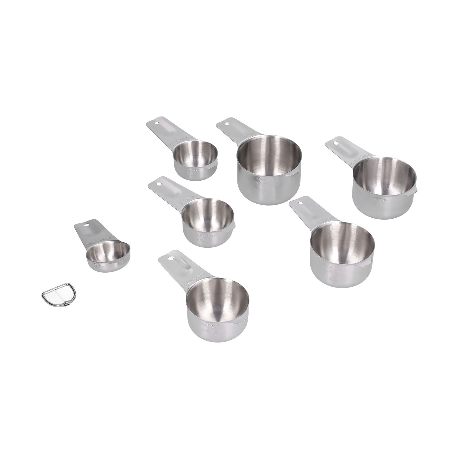 7Pcs/Set Stainless Steel Measuring Cup with Scale Measuring Spoon Baking Tool view 9