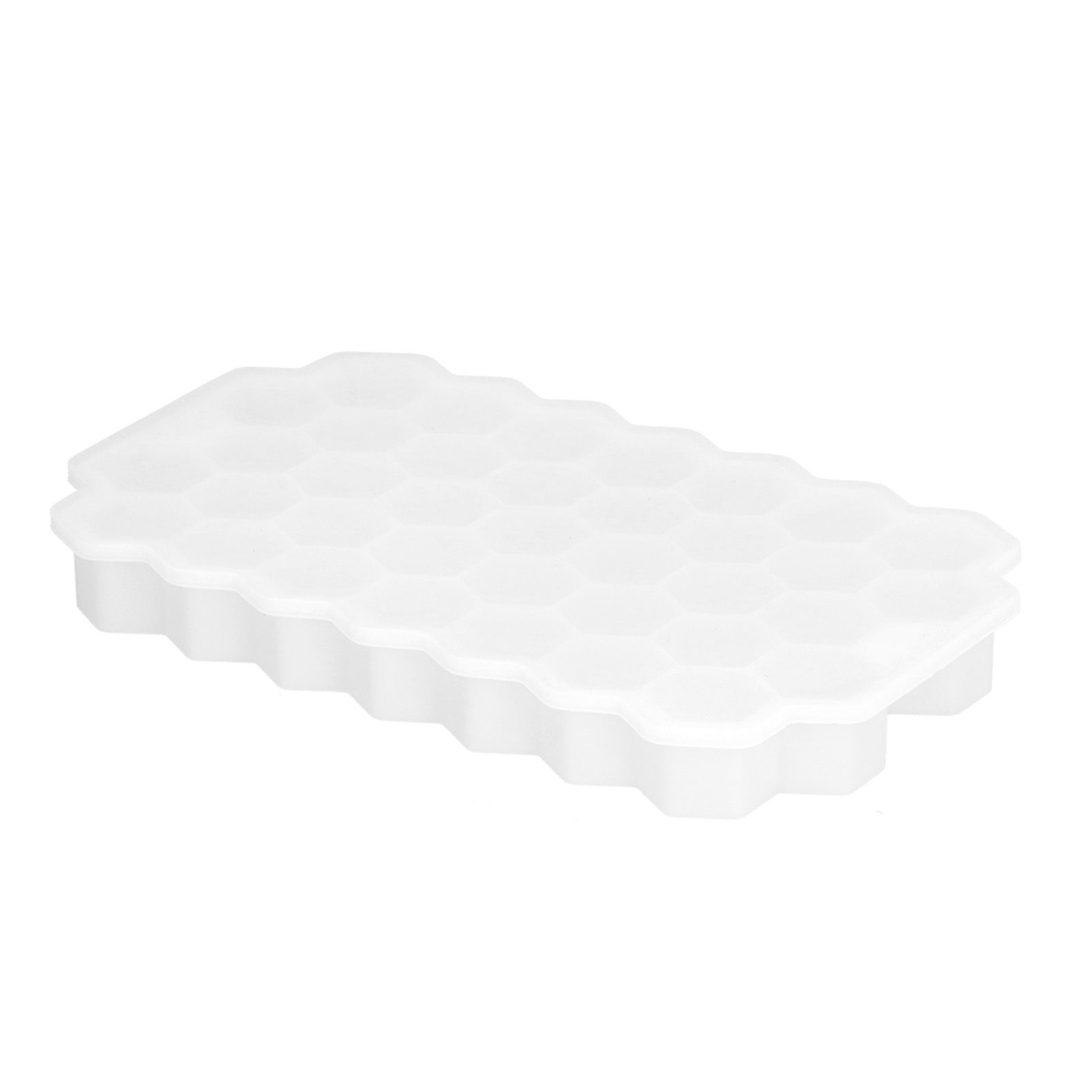 37‑Grid Cellular Shaped Ice Tray with Silicone Lid Food Grade Ice Cube Mold view 3