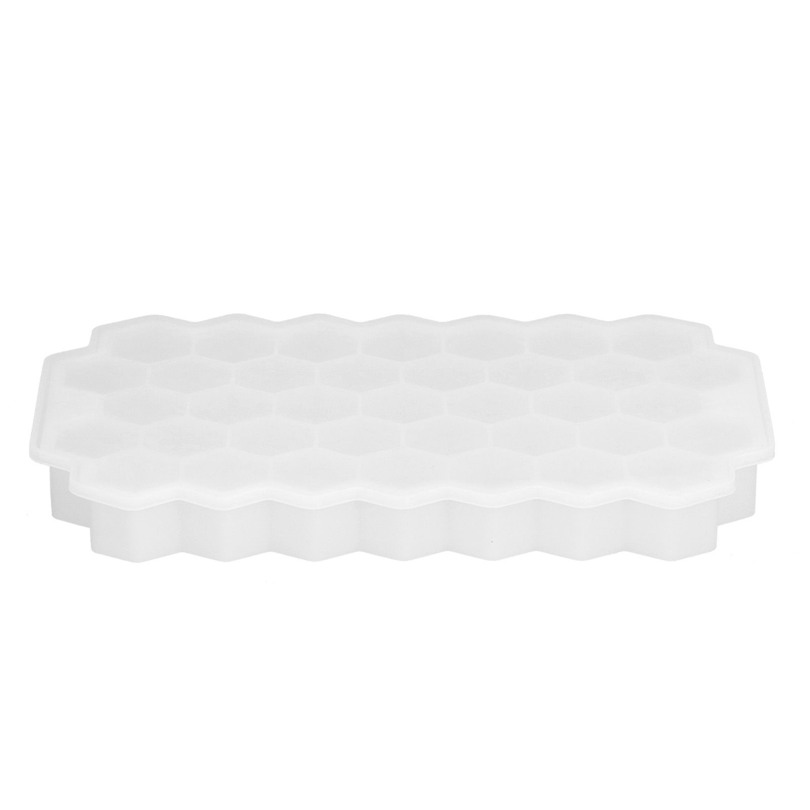 37‑Grid Cellular Shaped Ice Tray with Silicone Lid Food Grade Ice Cube Mold view 4