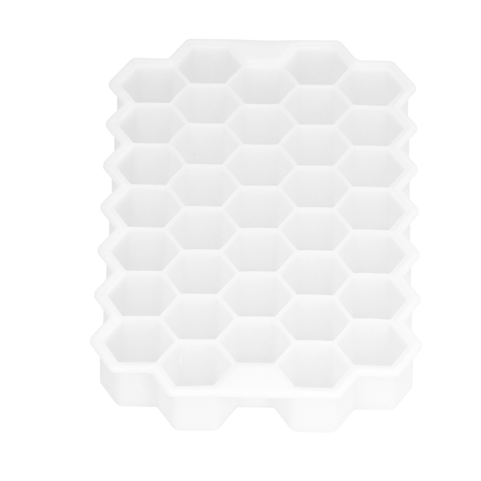 37‑Grid Cellular Shaped Ice Tray with Silicone Lid Food Grade Ice Cube Mold view 5