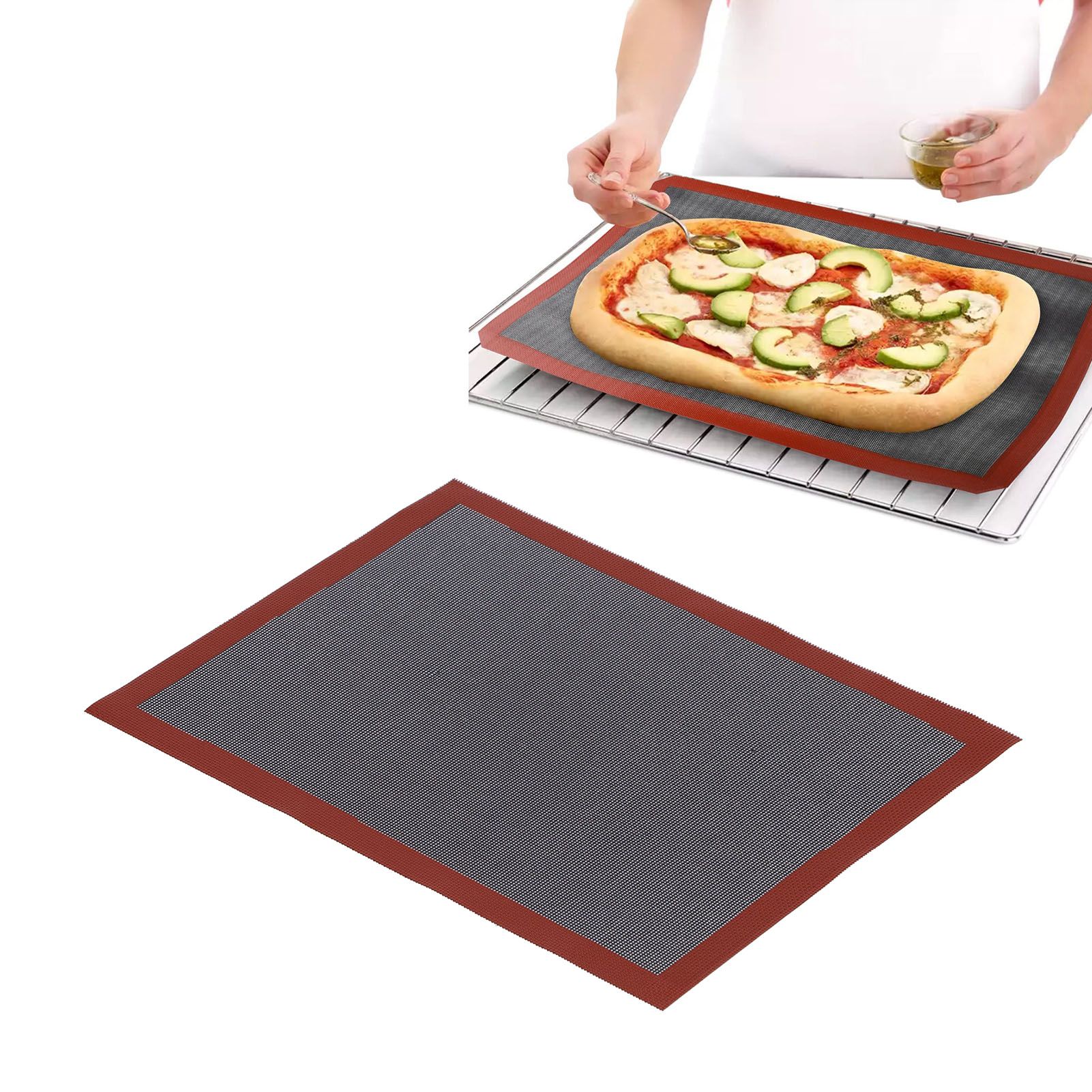 Silicone Hollow Baking Mat Non Slip Oven Liner Heat Resistant Pad Perforated view 11