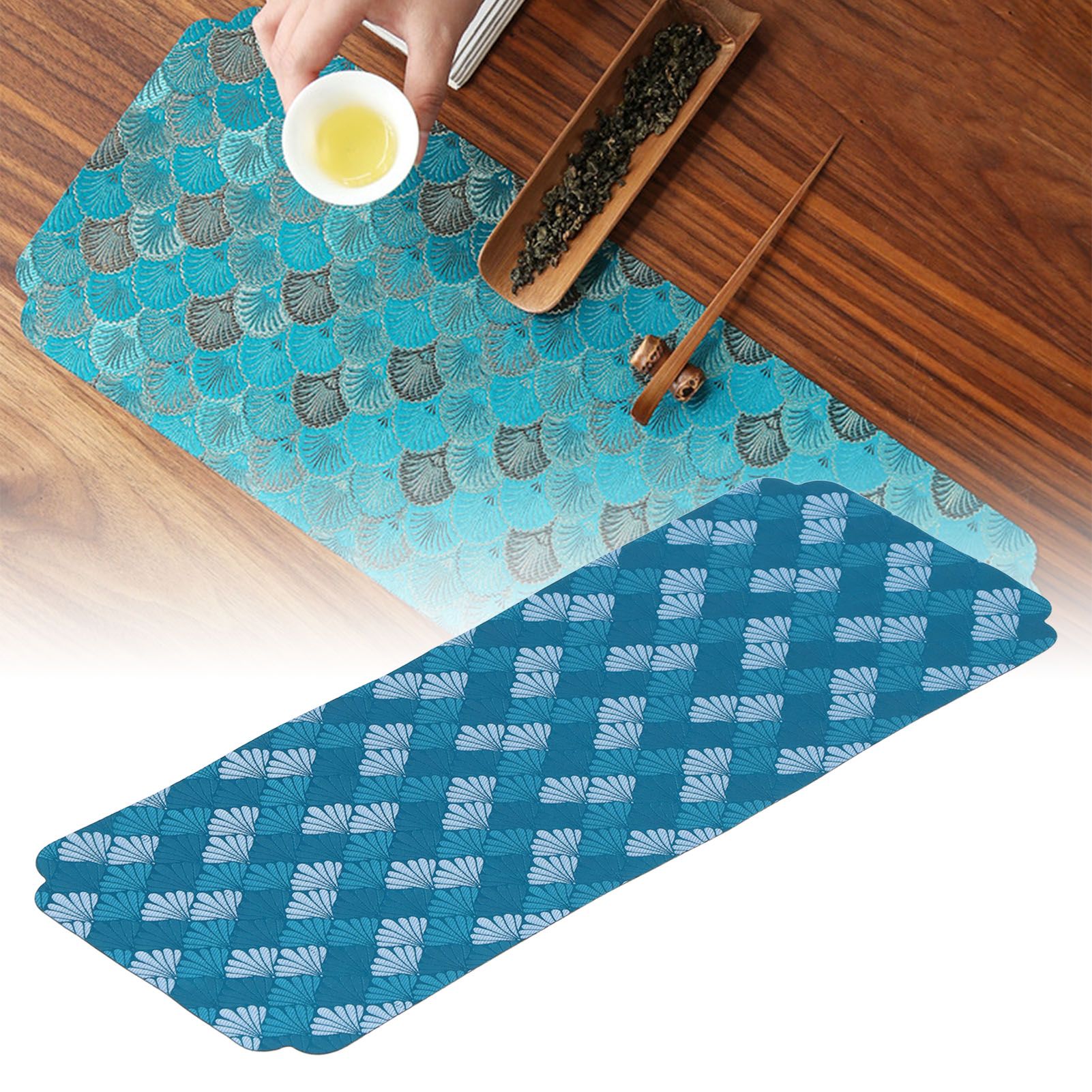 Cup Placemats Chinese Style Knitted Embroidery Tea Set Place Mats for Home view 12