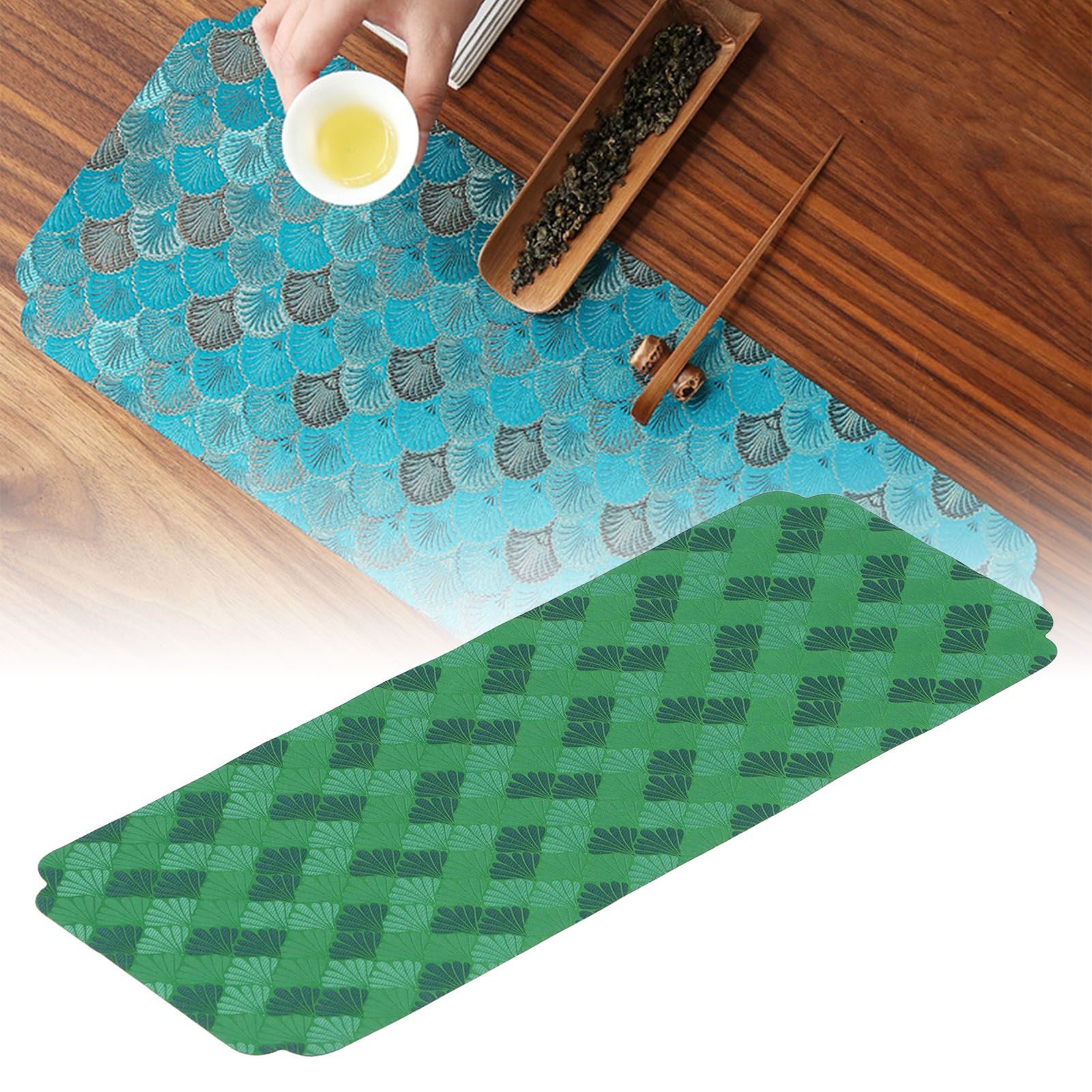 Cup Placemats Chinese Style Knitted Embroidery Tea Set Place Mats for Home view 12