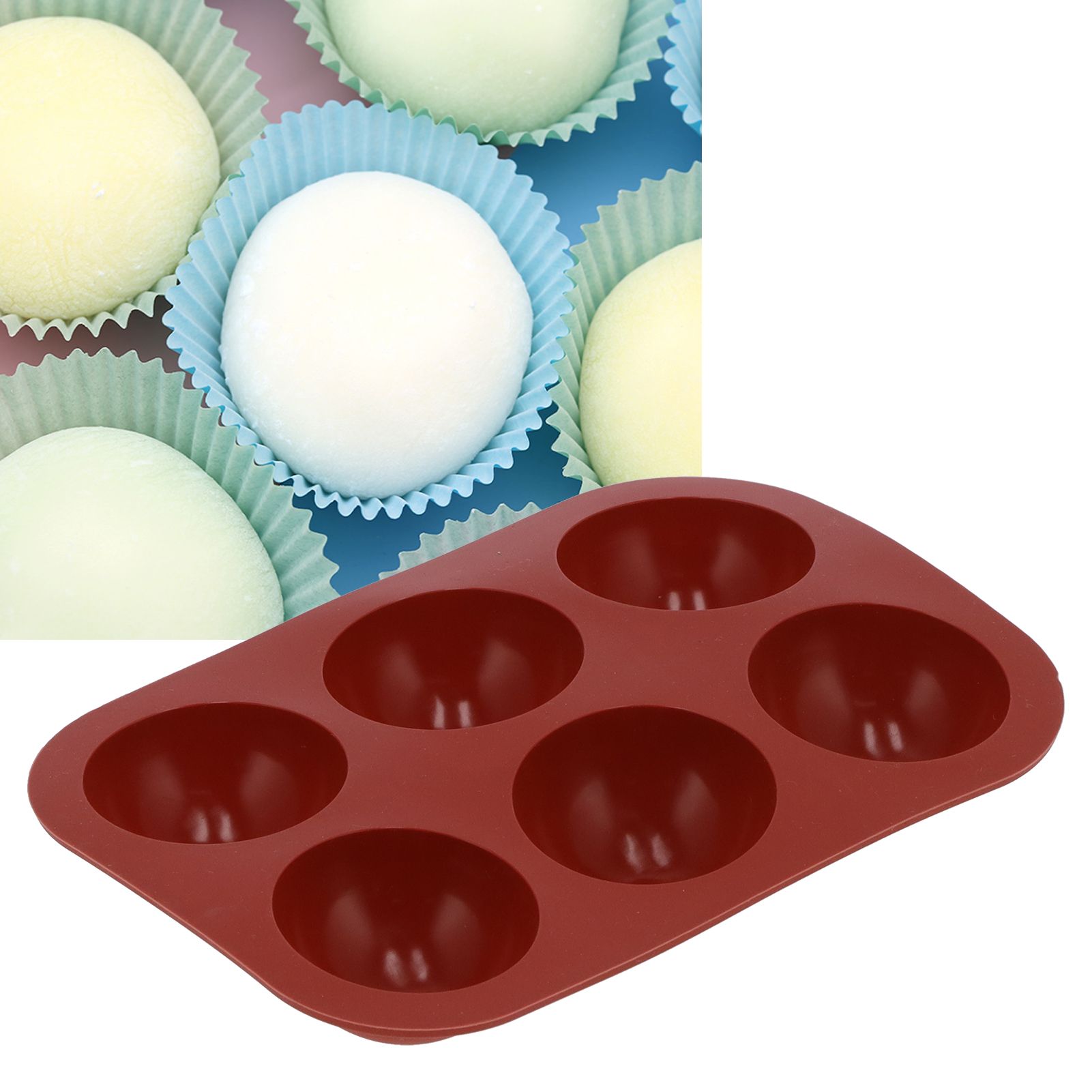 Silicone Mold Food Grade SemiSpherical Cake Mold Tray for Chocolate Soap Home view 11