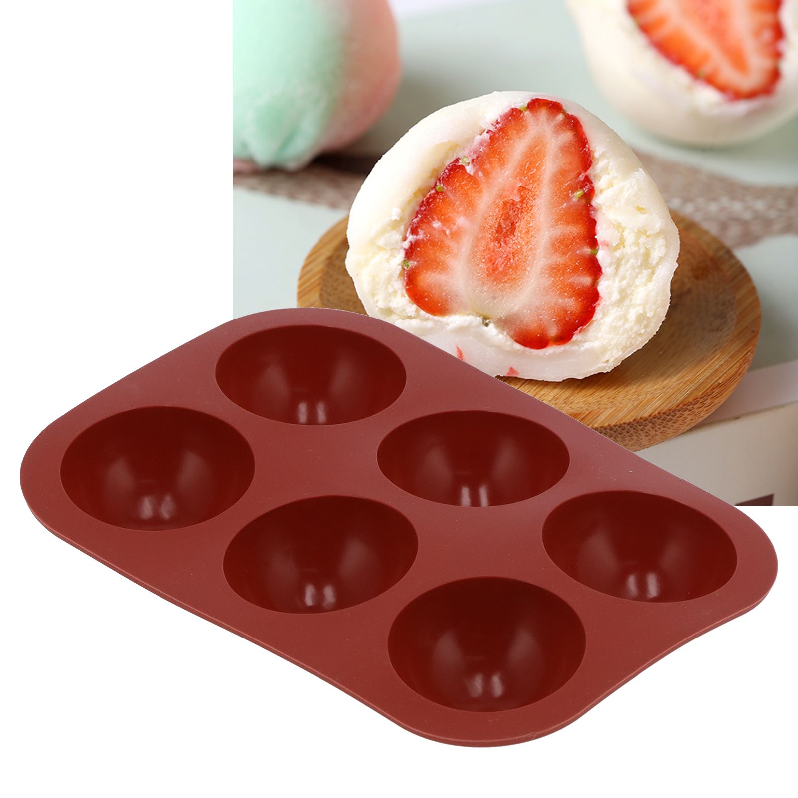 Silicone Mold Food Grade SemiSpherical Cake Mold Tray for Chocolate Soap Home view 12