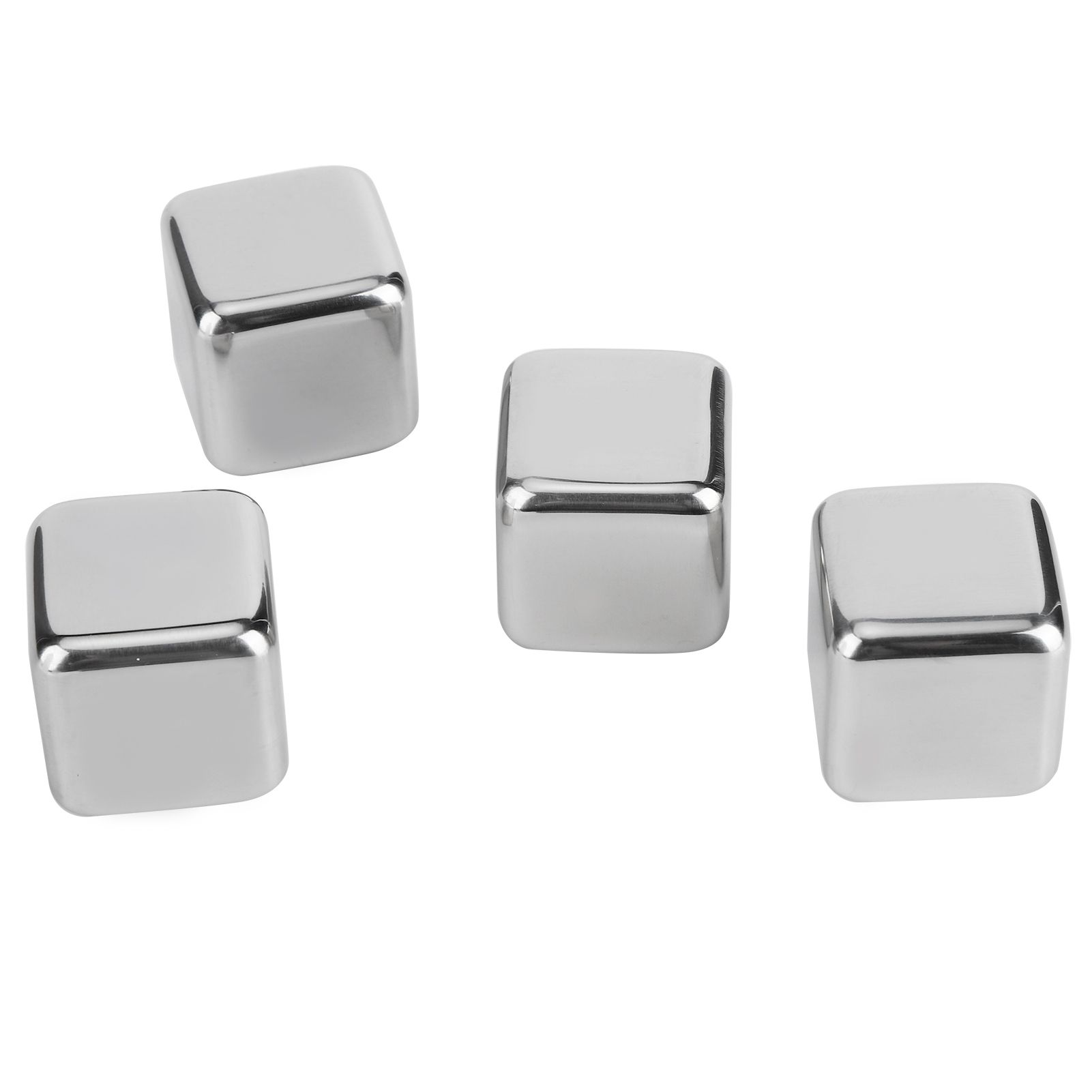 Stainless Steel Ice Cubes Reusable Whiskey Wine Chilling Stones with Ice Tong view 5