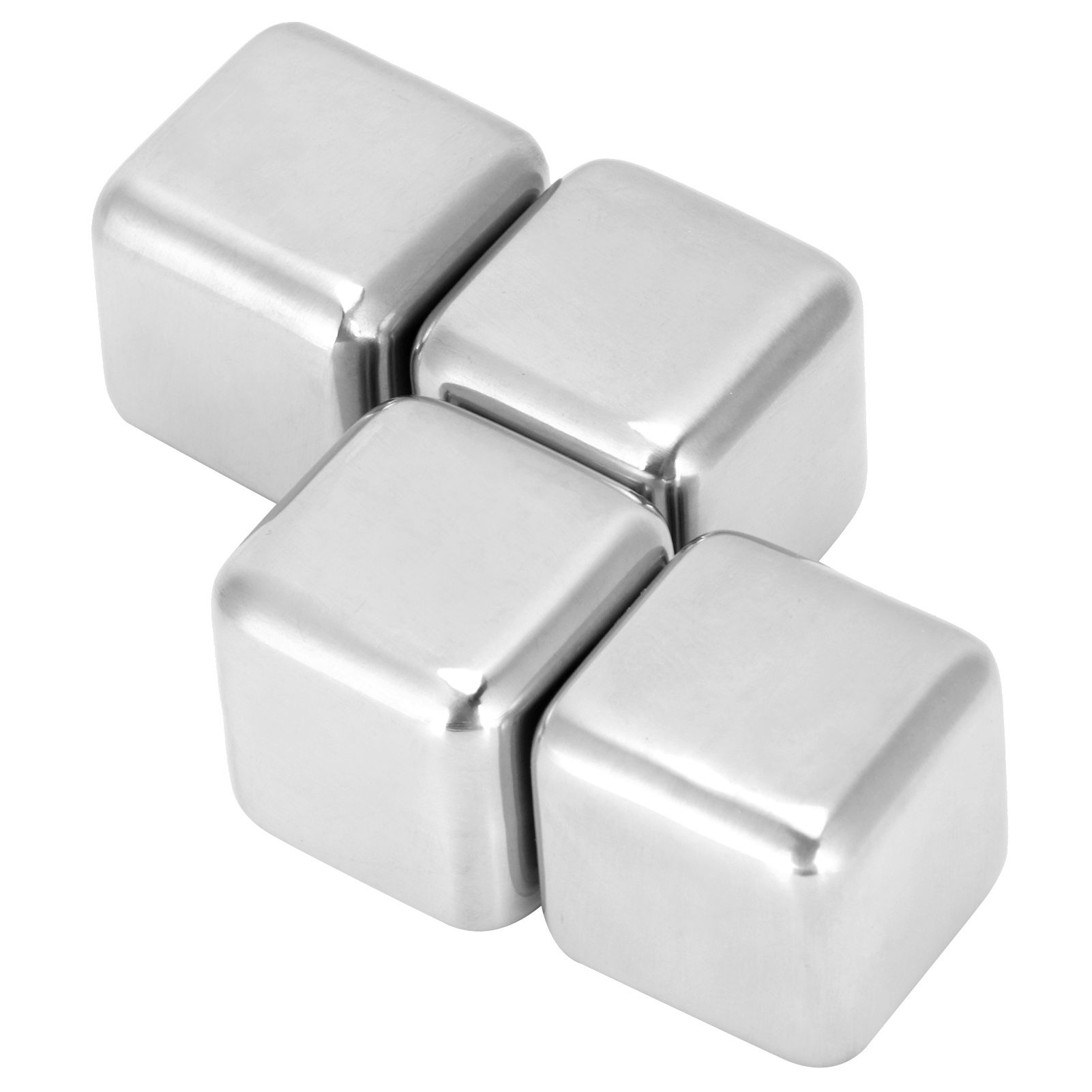 Stainless Steel Ice Cubes Reusable Whiskey Wine Chilling Stones with Ice Tong view 7