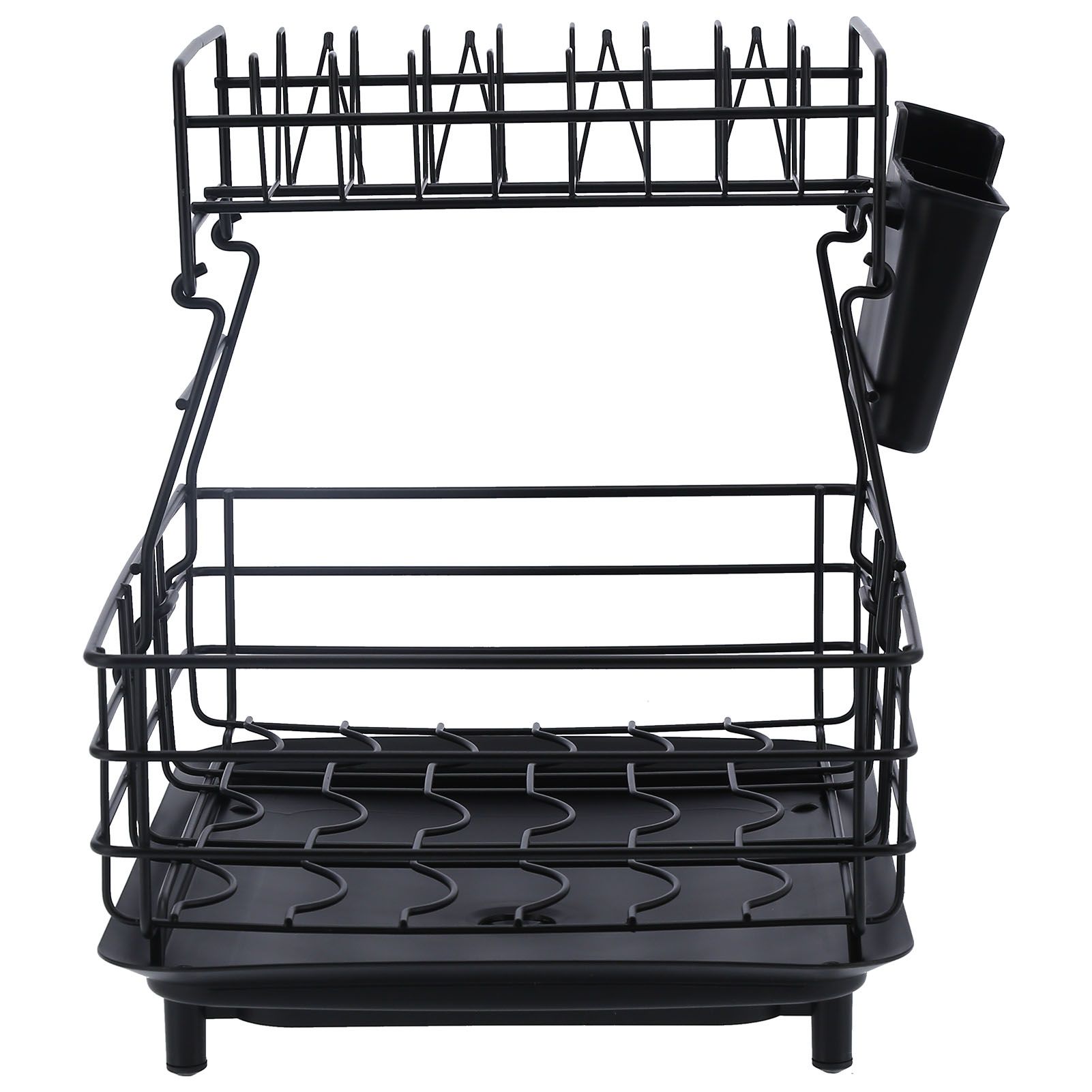 Drain Rack Double Layer Wrought Iron Double Countertop Dish Chopsticks Storage view 4
