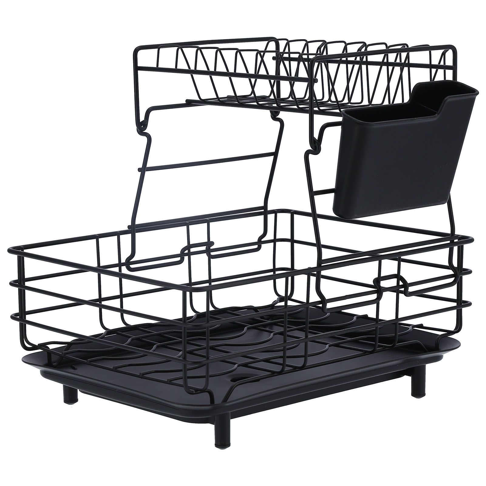 Drain Rack Double Layer Wrought Iron Double Countertop Dish Chopsticks Storage view 5
