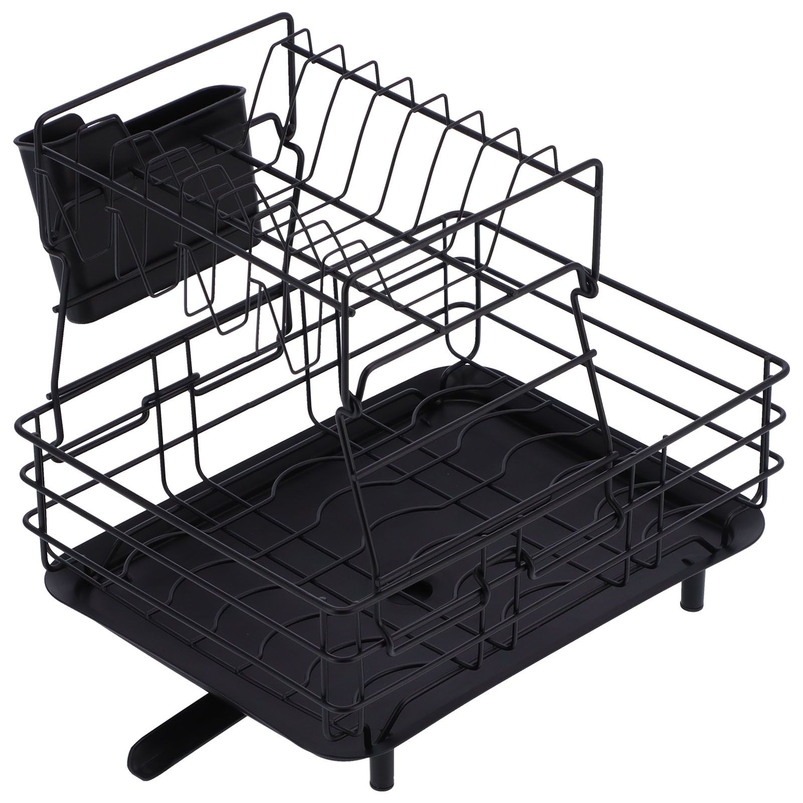 Drain Rack Double Layer Wrought Iron Double Countertop Dish Chopsticks Storage view 10