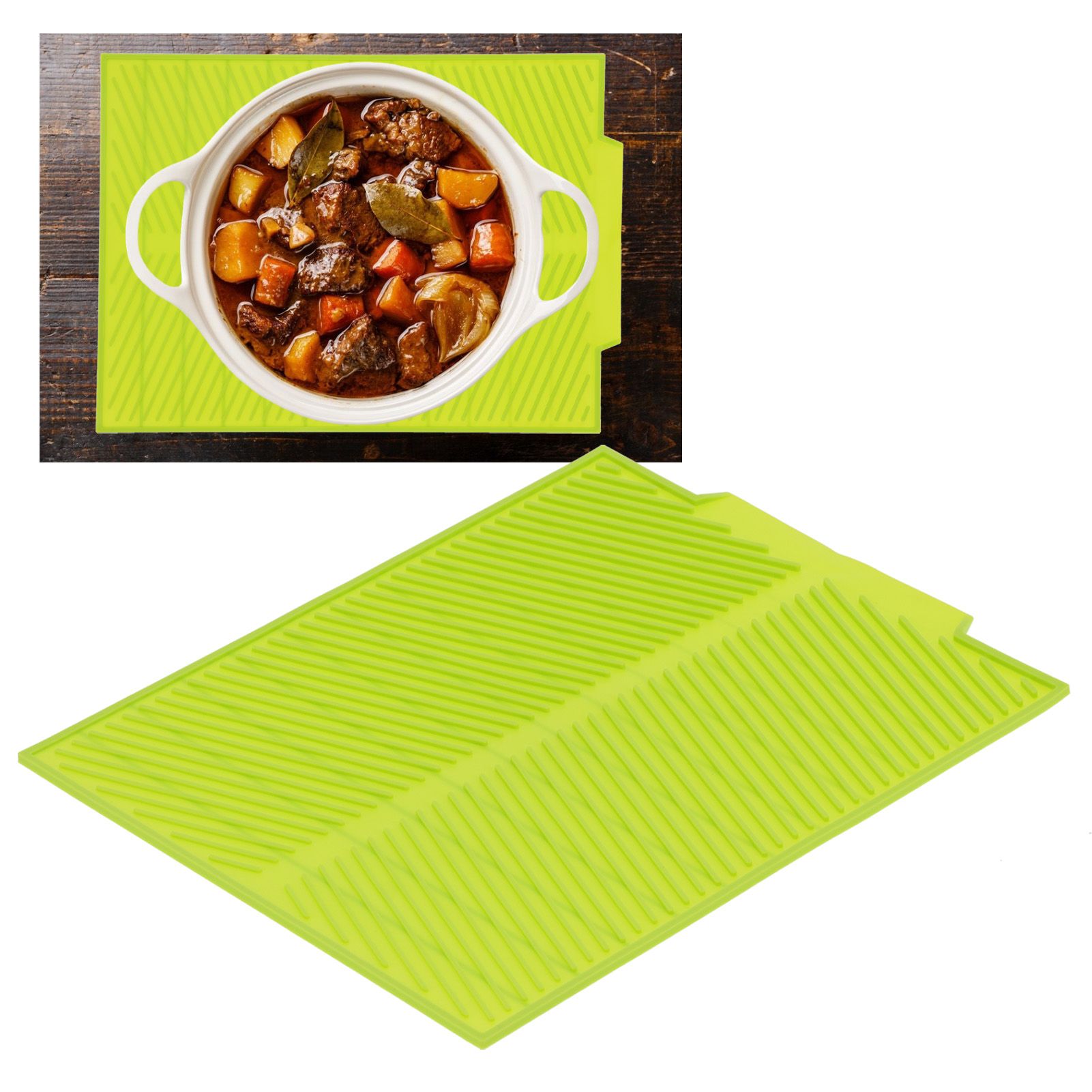 Dish Drying Mat 16.9x13.0in Food Grade Silicone Flexible Durable Collapsible view 11