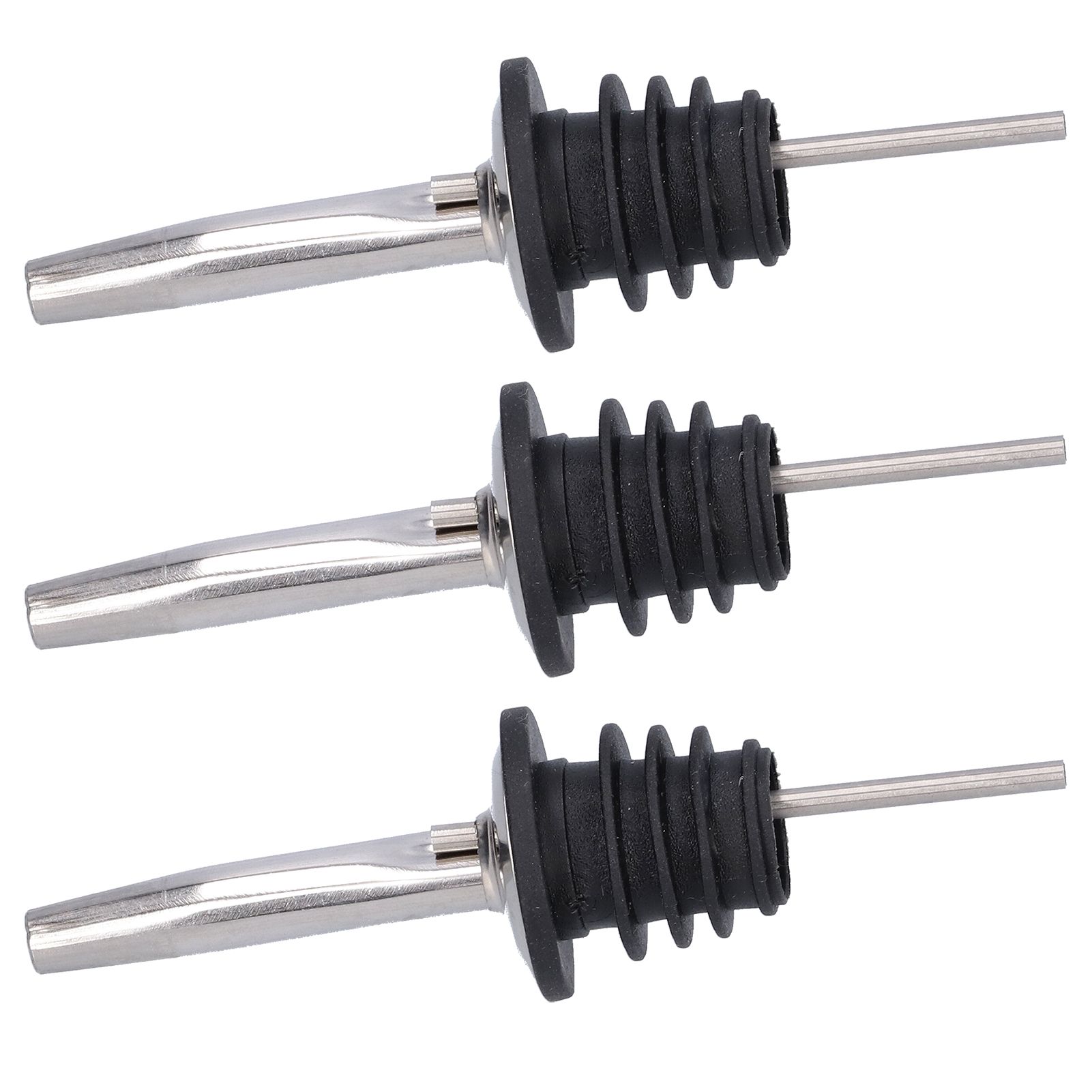 10Pcs Liquor Pourer Stainless Steel Wine Pourer Stopper Bar Tool for Bar Home view 10