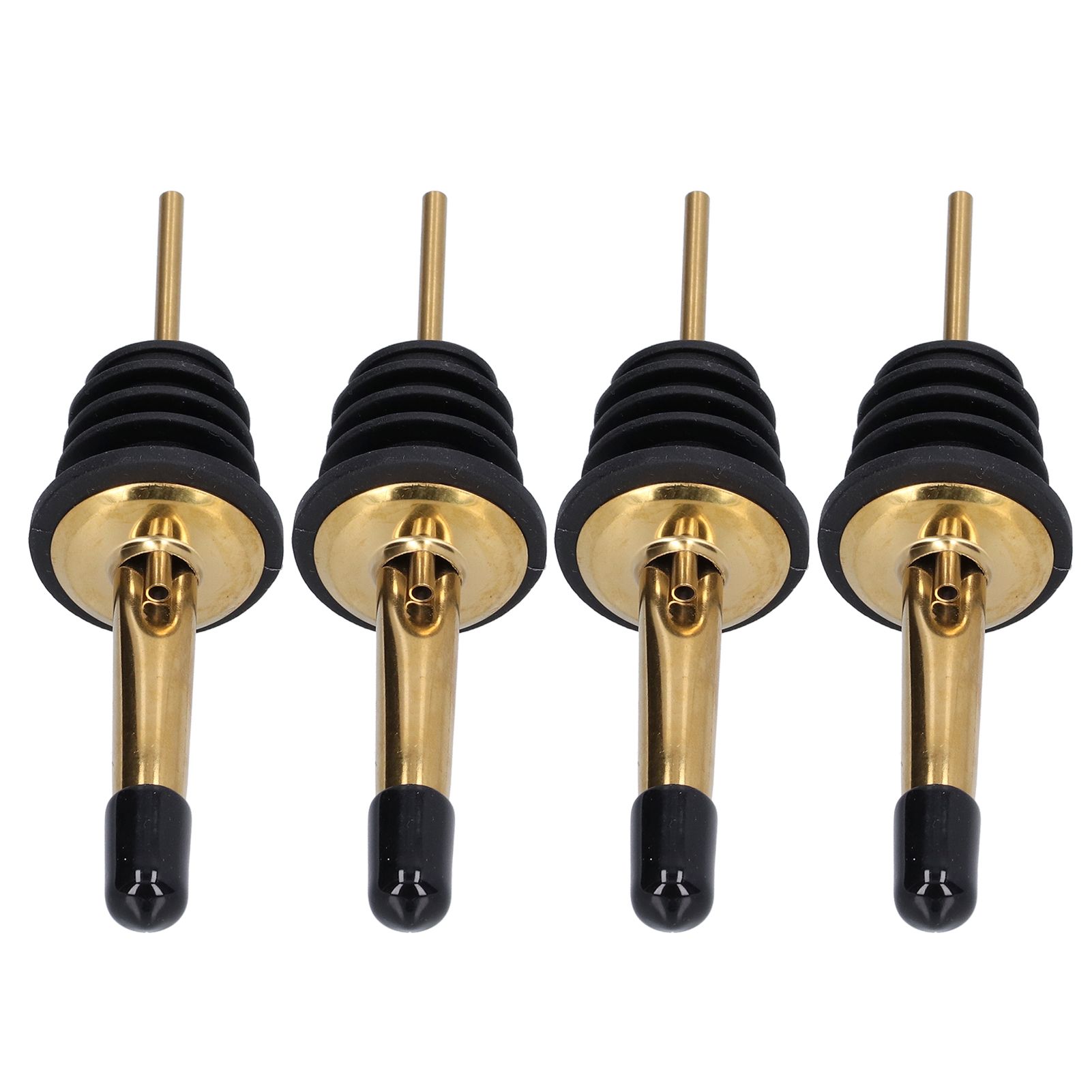 10Pcs Liquor Pourer Stainless Steel Wine Pourer Stopper Bar Tool for Bar Home
