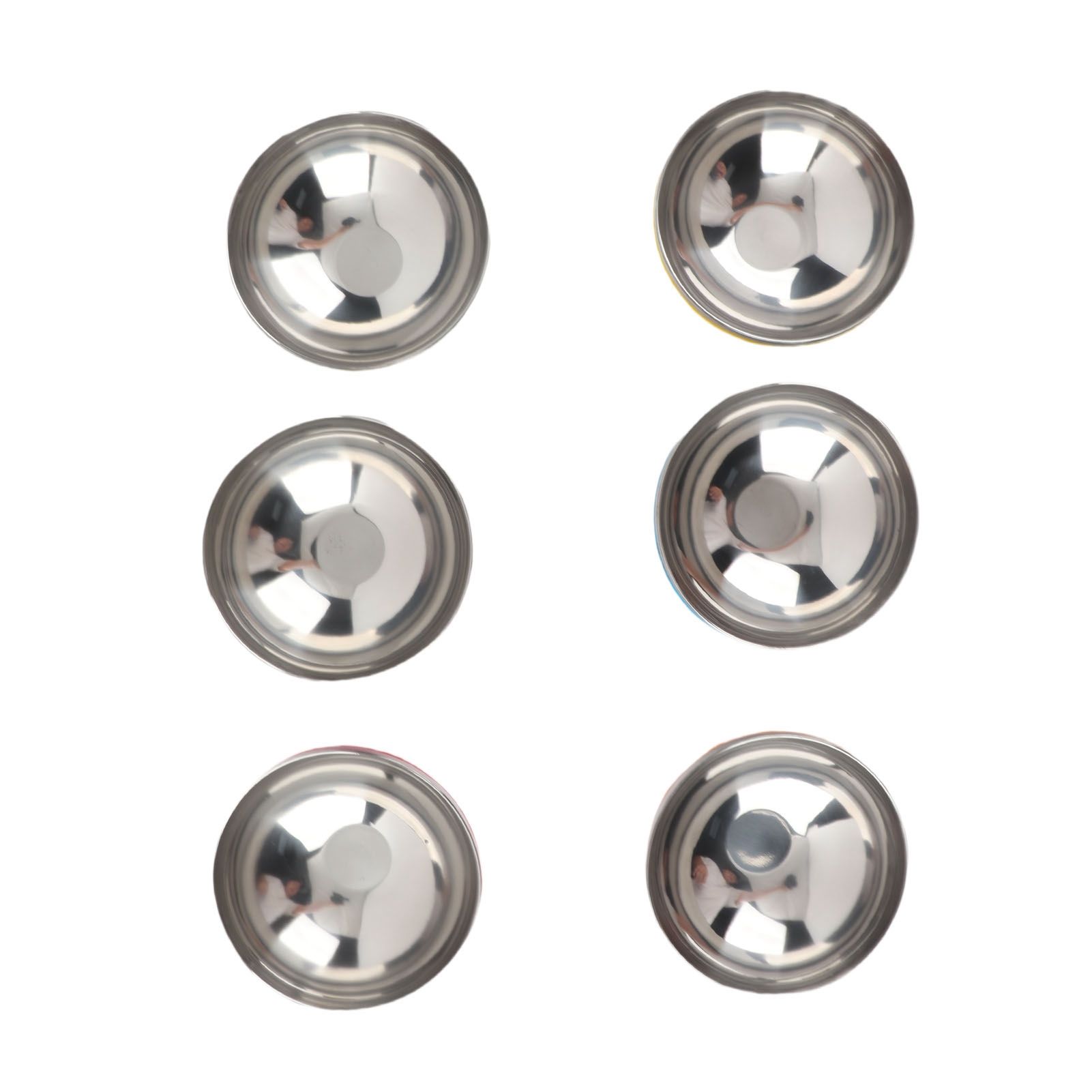 6Pcs set Color Stainless Steel Bowl Heat Insulation Salad Noodles Bowl for view 7