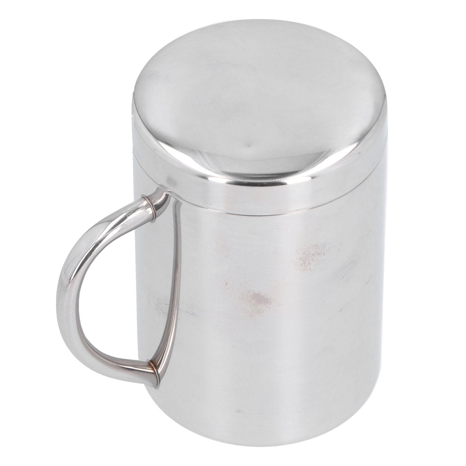 Stainless Steel DoubleLayer Coffee Cup with Handle Children's Cup with Lid