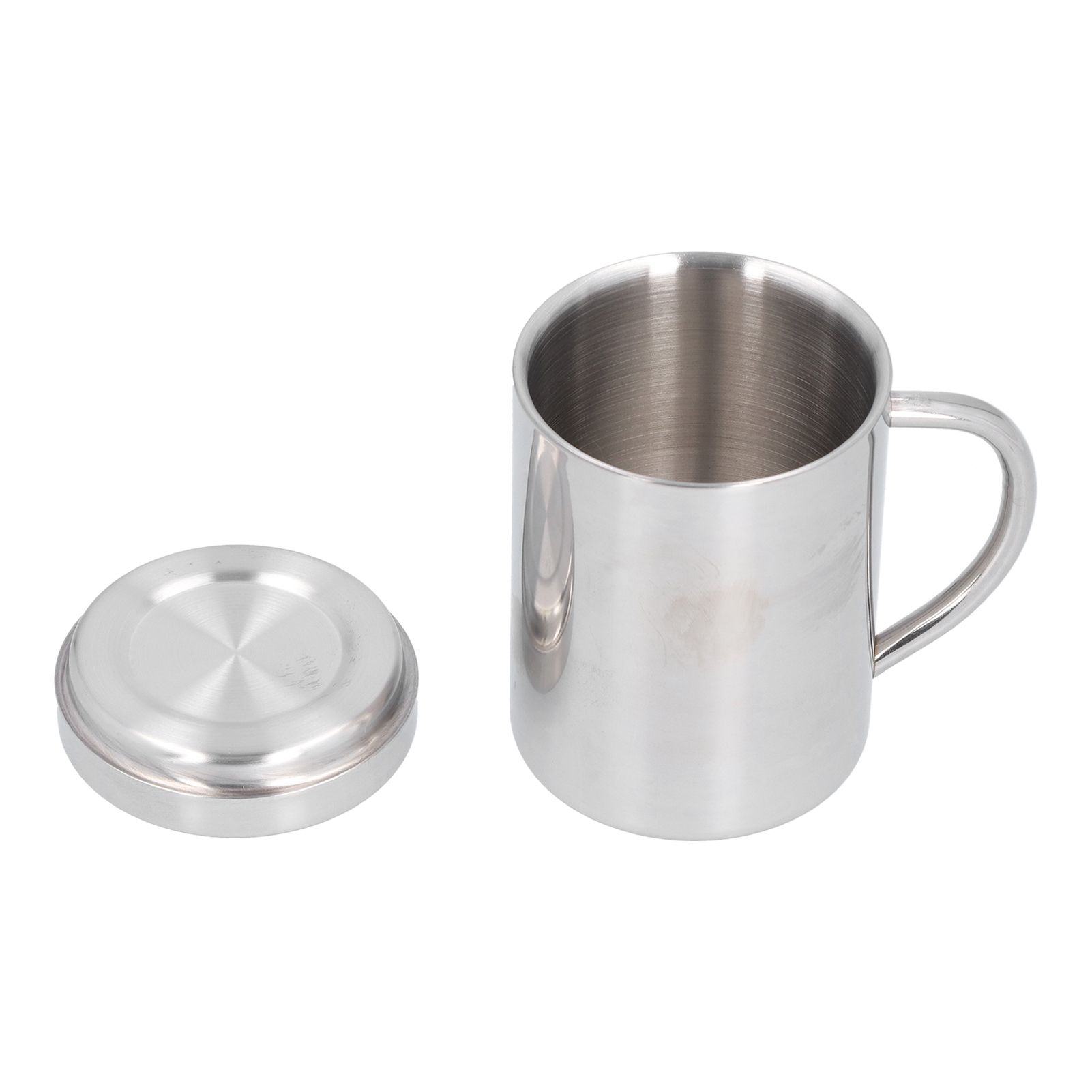 Stainless Steel DoubleLayer Coffee Cup with Handle Children's Cup with Lid view 10