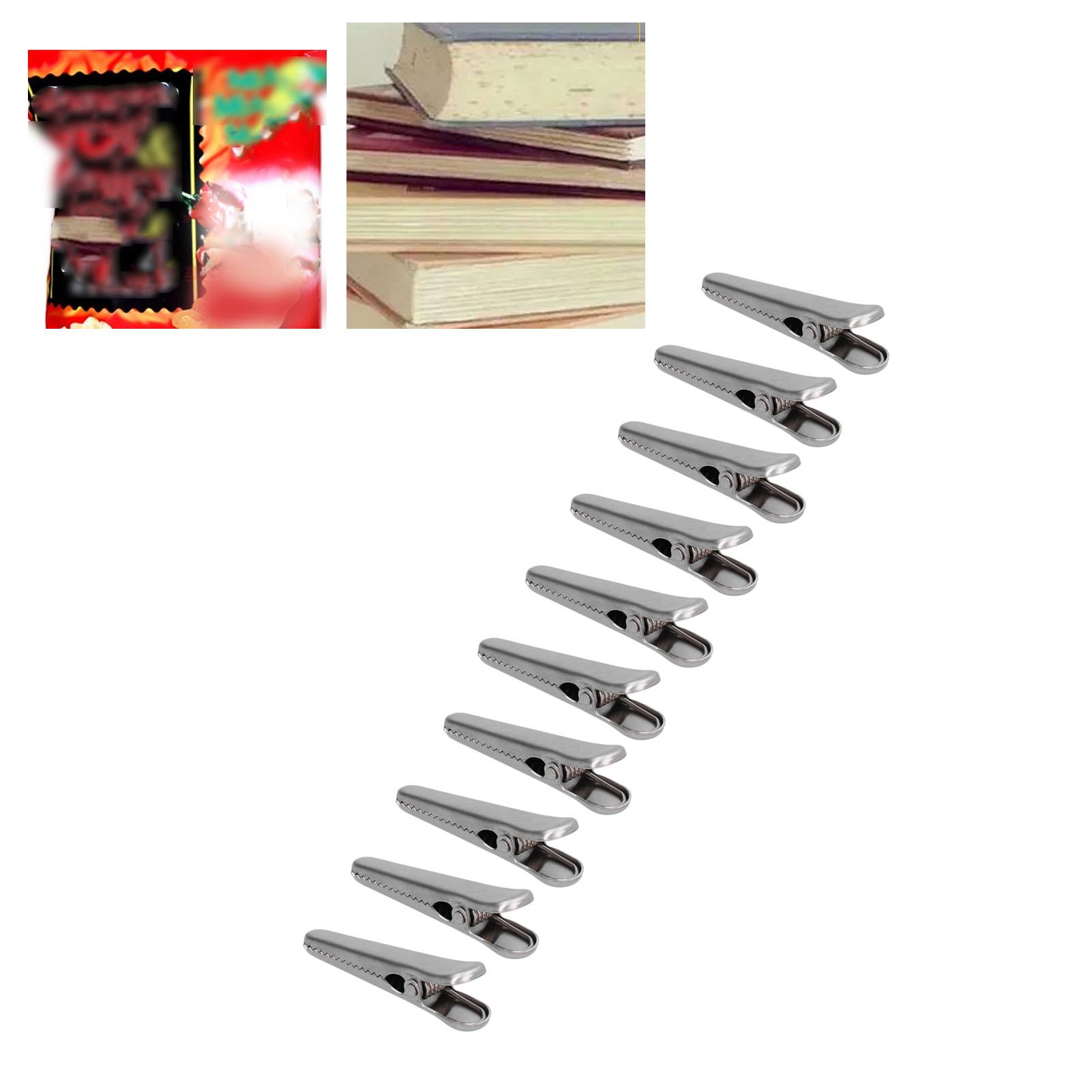 10PCS Stainless Steel Sealing Clip Coffee Bag Sealing Clip Food Bag Sealing view 11