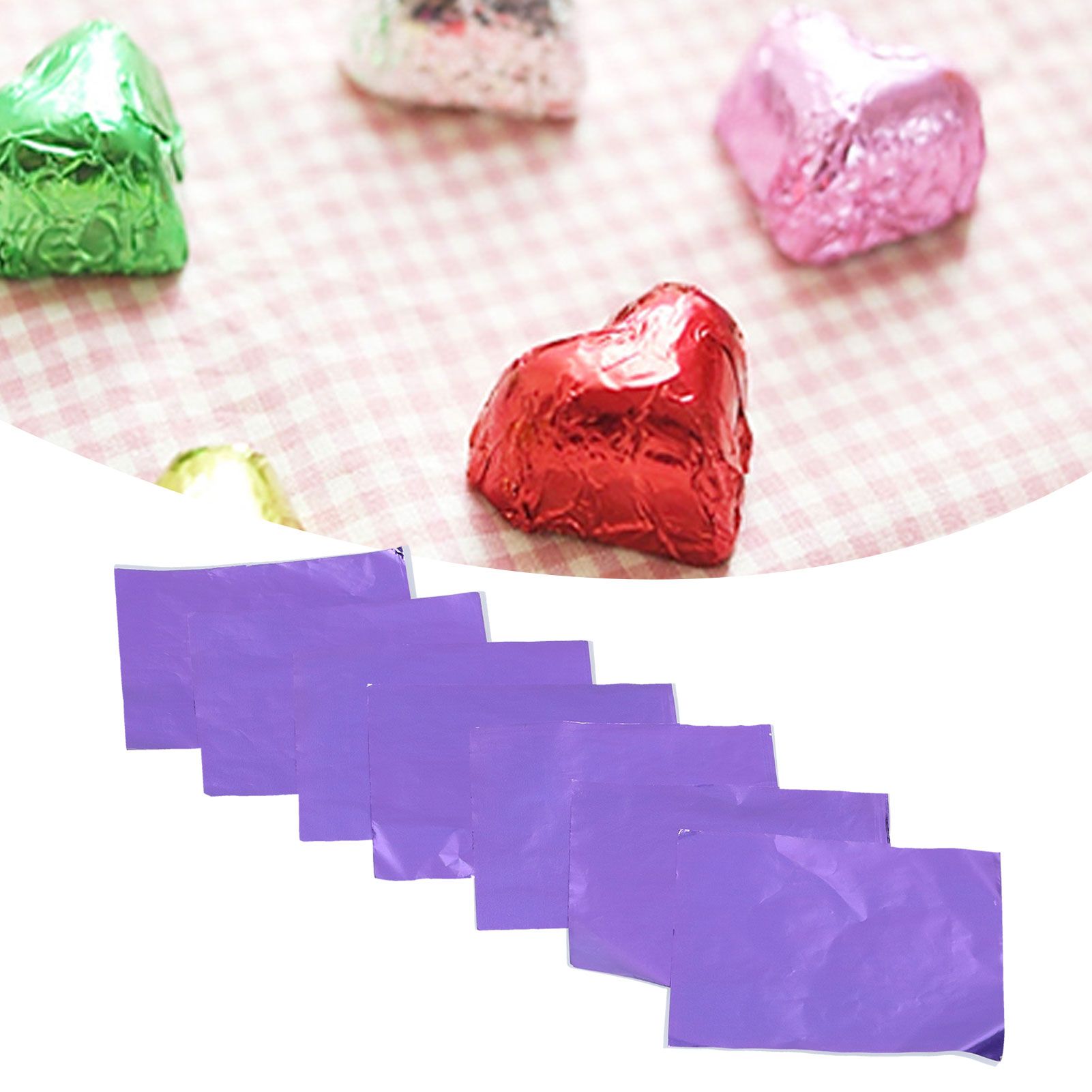 50Pcs DIY Baking Packaging Paper Glossy Tin Foil Paper for Home Chocolate view 11