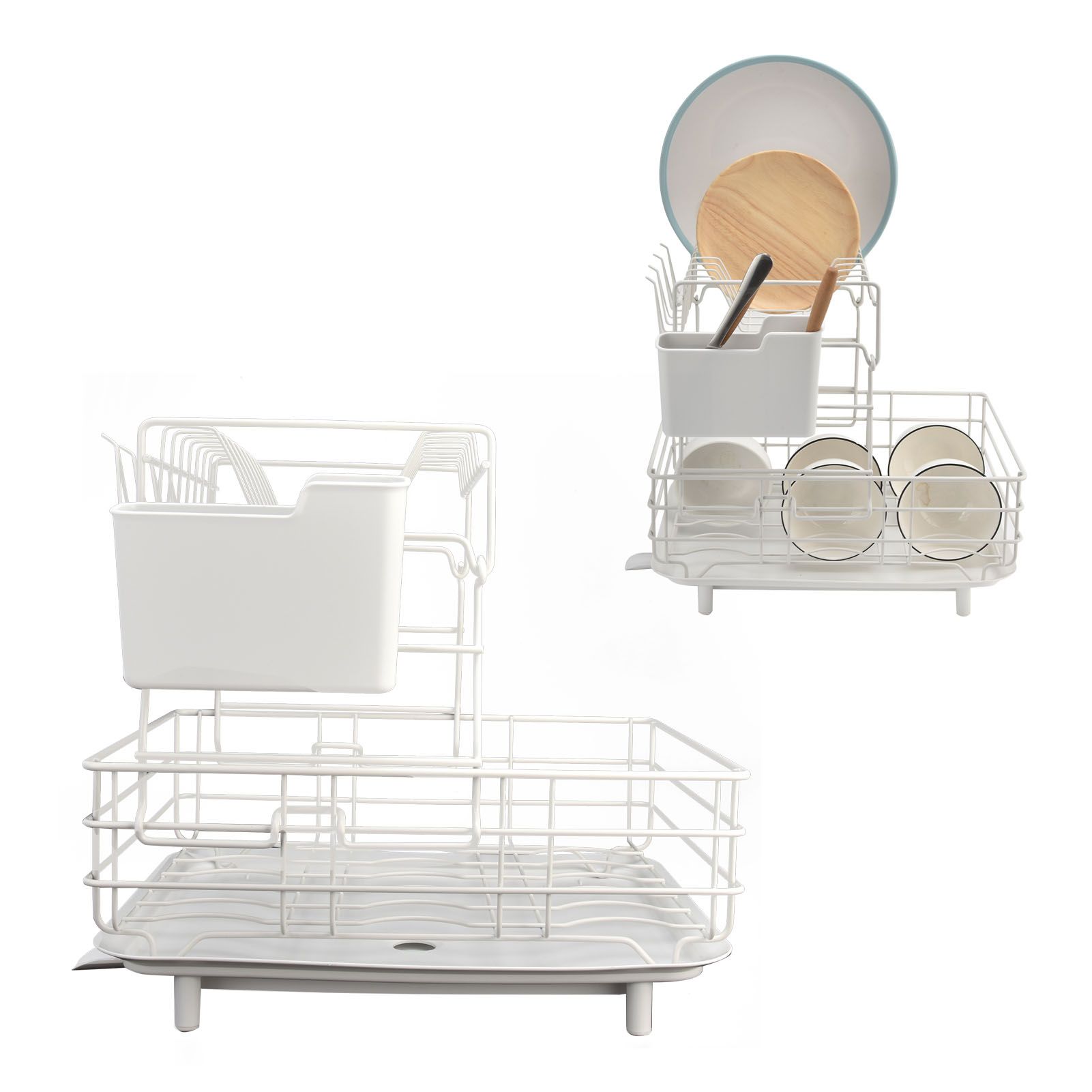Drain Rack DoubleLayer Dish Rack Countertop Tableware Chopstick Holder for Kitchen view 8