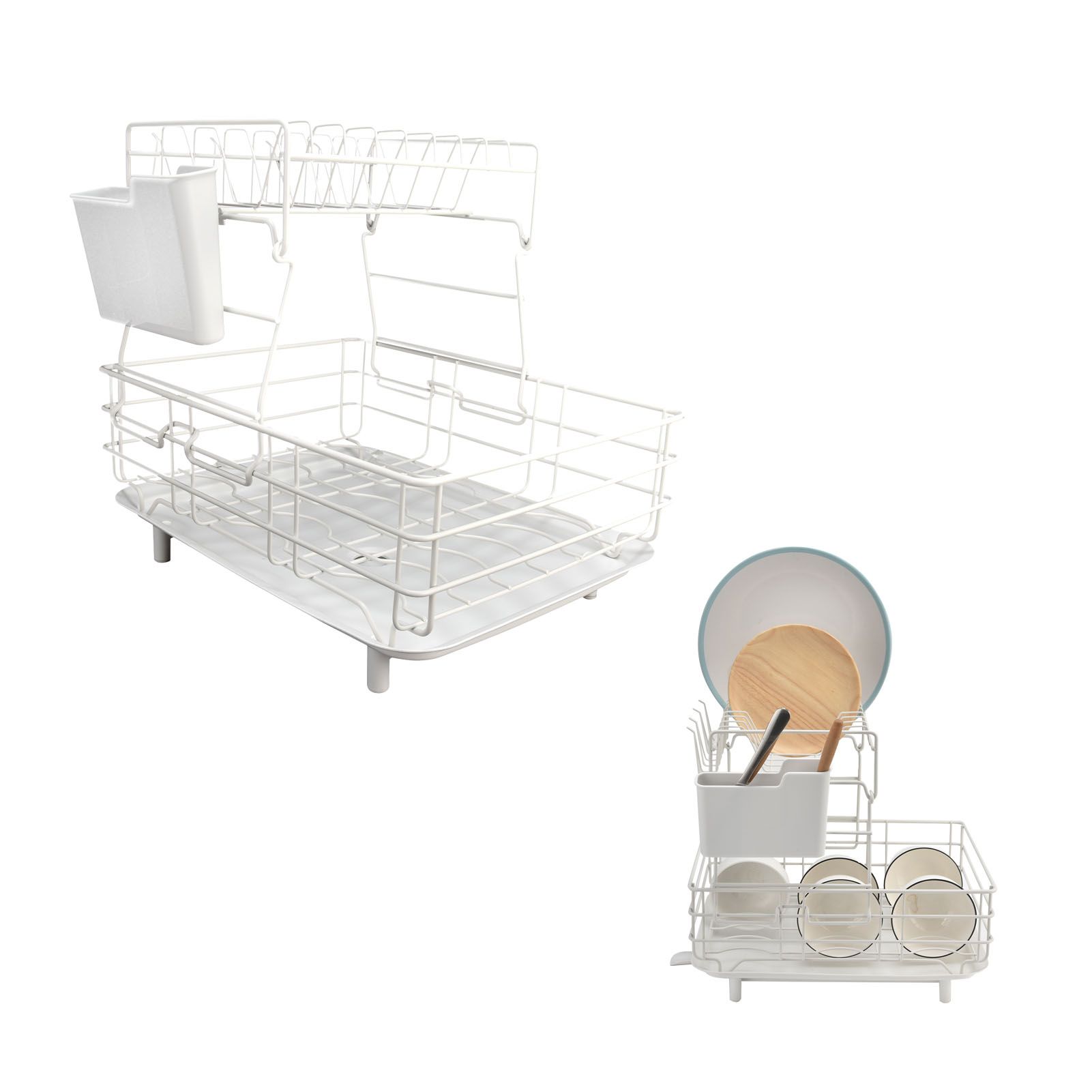 Drain Rack DoubleLayer Dish Rack Countertop Tableware Chopstick Holder for Kitchen view 9